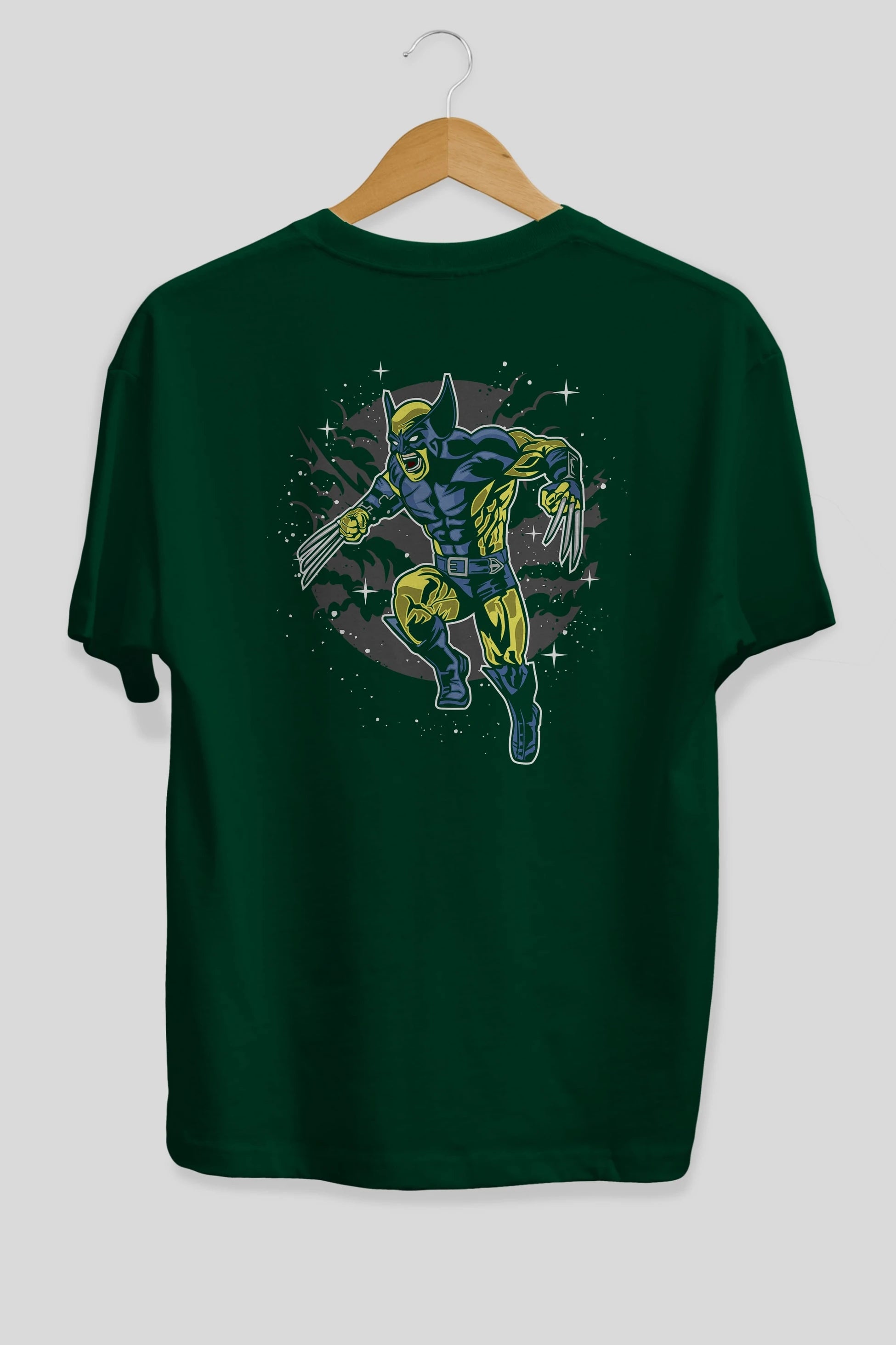 Wolverine Arka Baskılı Oversize t-shirt Erkek Kadın Unisex %100 Pamuk