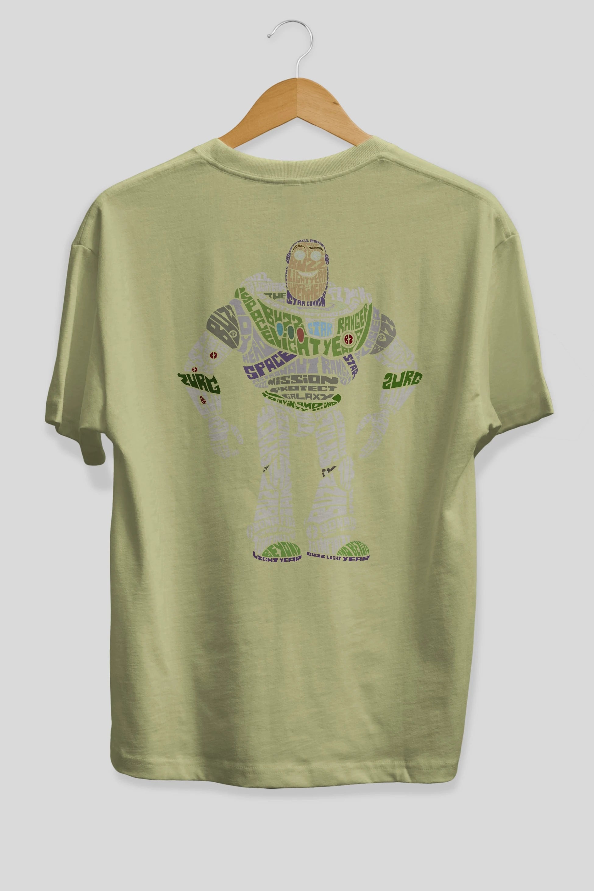 Buzz Arka Baskılı Oversize t-shirt %100 pamuk Erkek Kadın Unisex