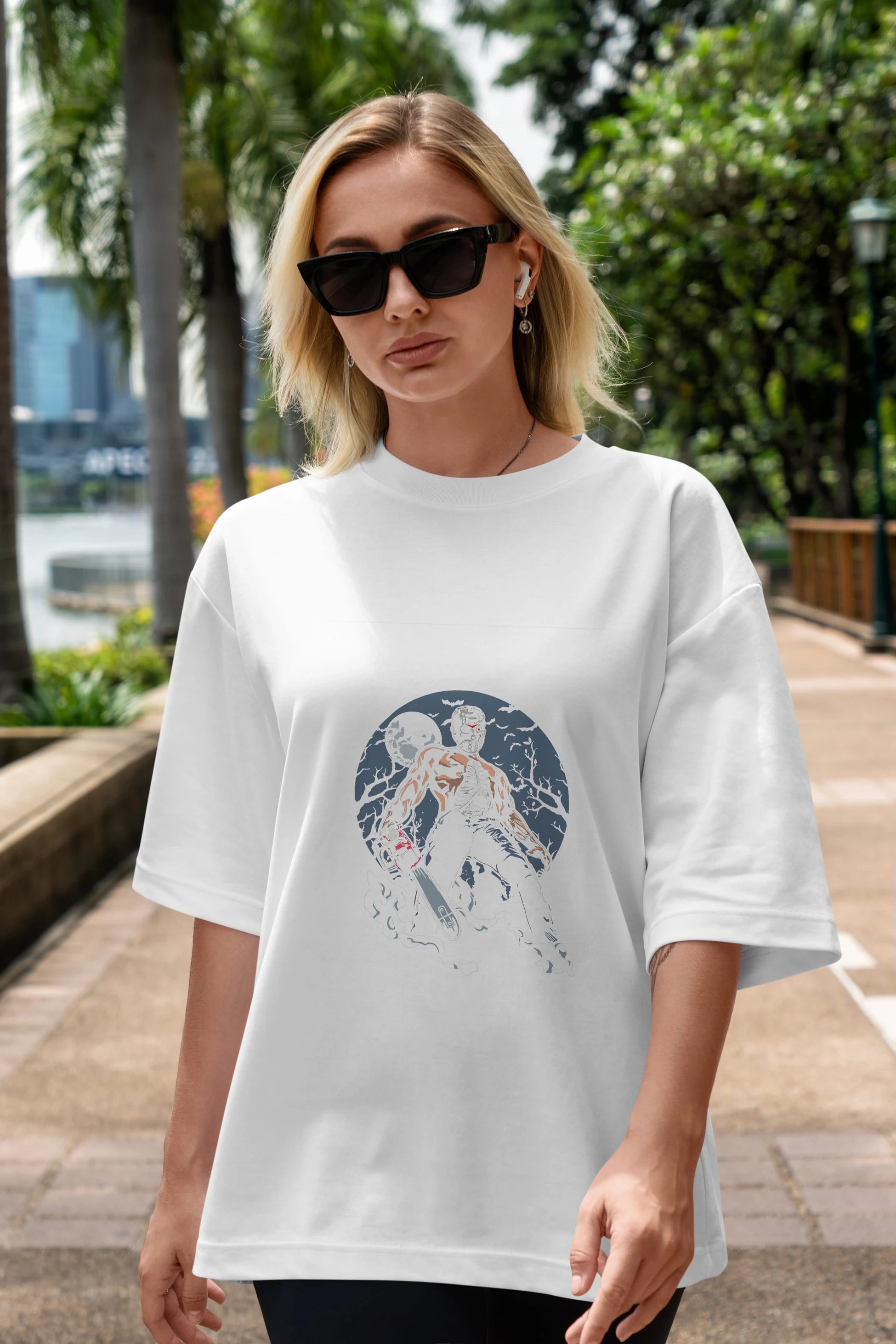 Evil Killer Ön Baskılı Oversize t-shirt Erkek Kadın Unisex %100 Pamuk tişort