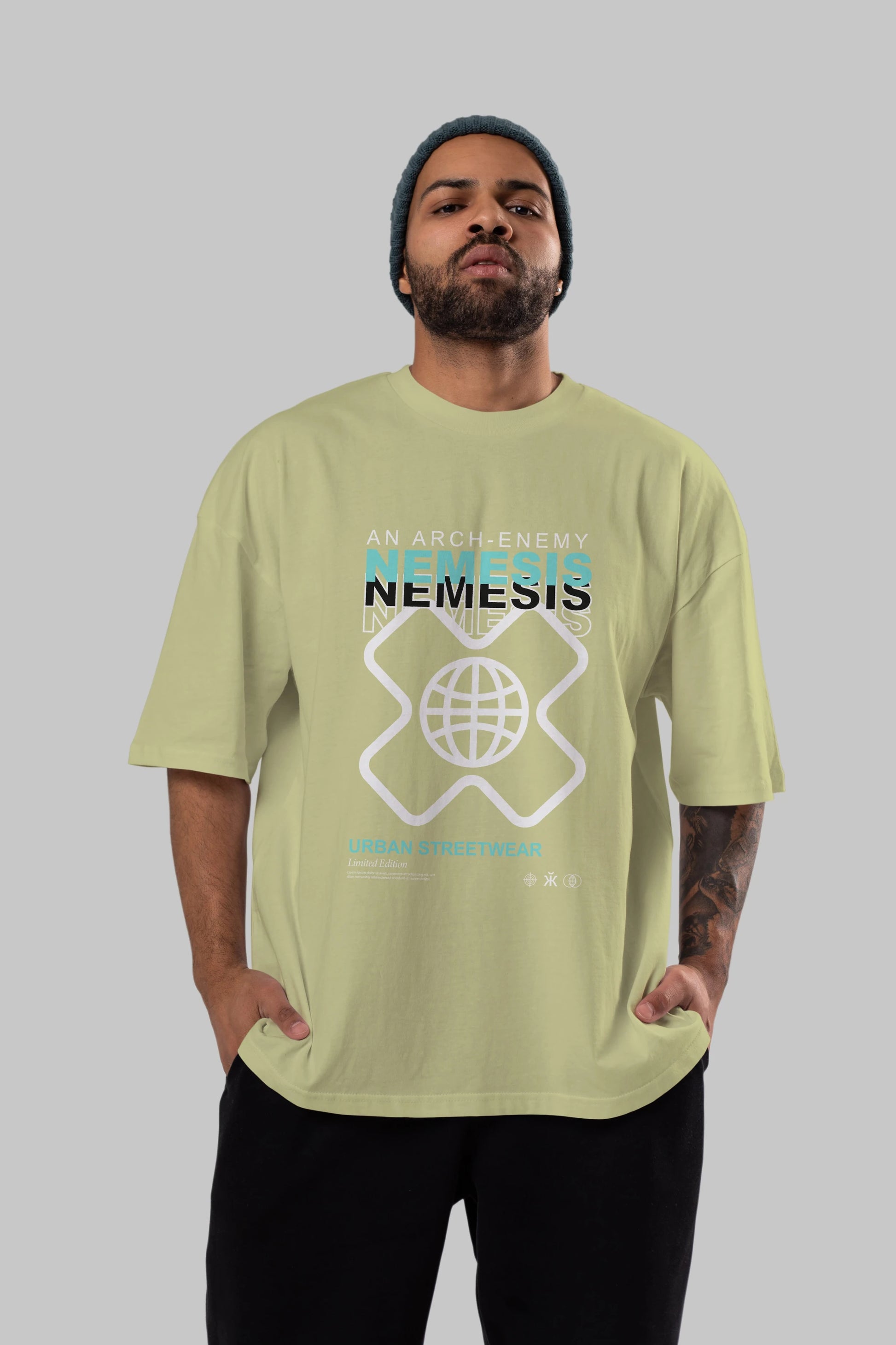 Nemesis Urban Ön Baskılı Oversize t-shirt Erkek Kadın Unisex