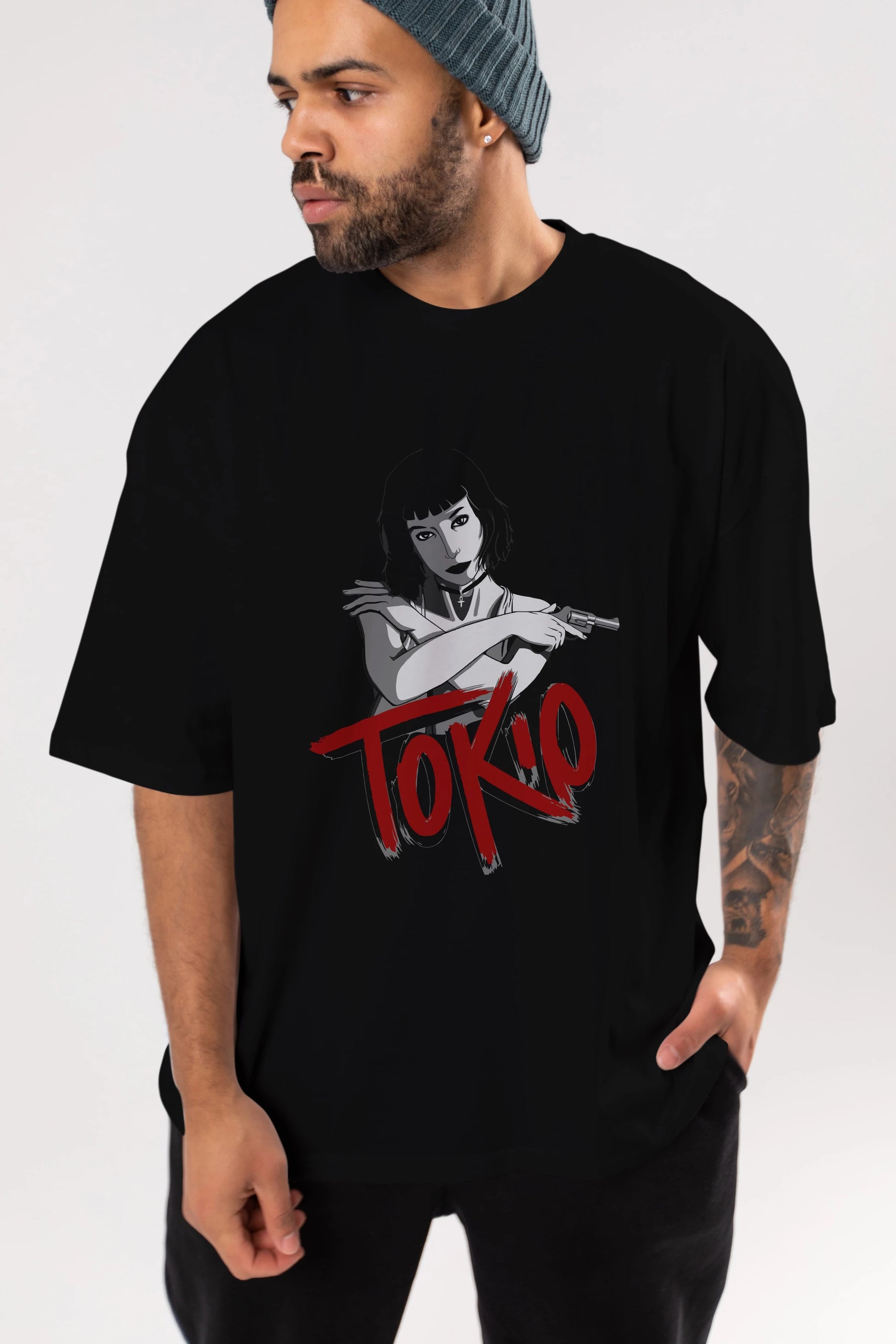 La Casa De Papel (10) Ön Baskılı Oversize t-shirt Erkek Kadın Unisex %100 Pamuk Bisiklet Yaka tişort