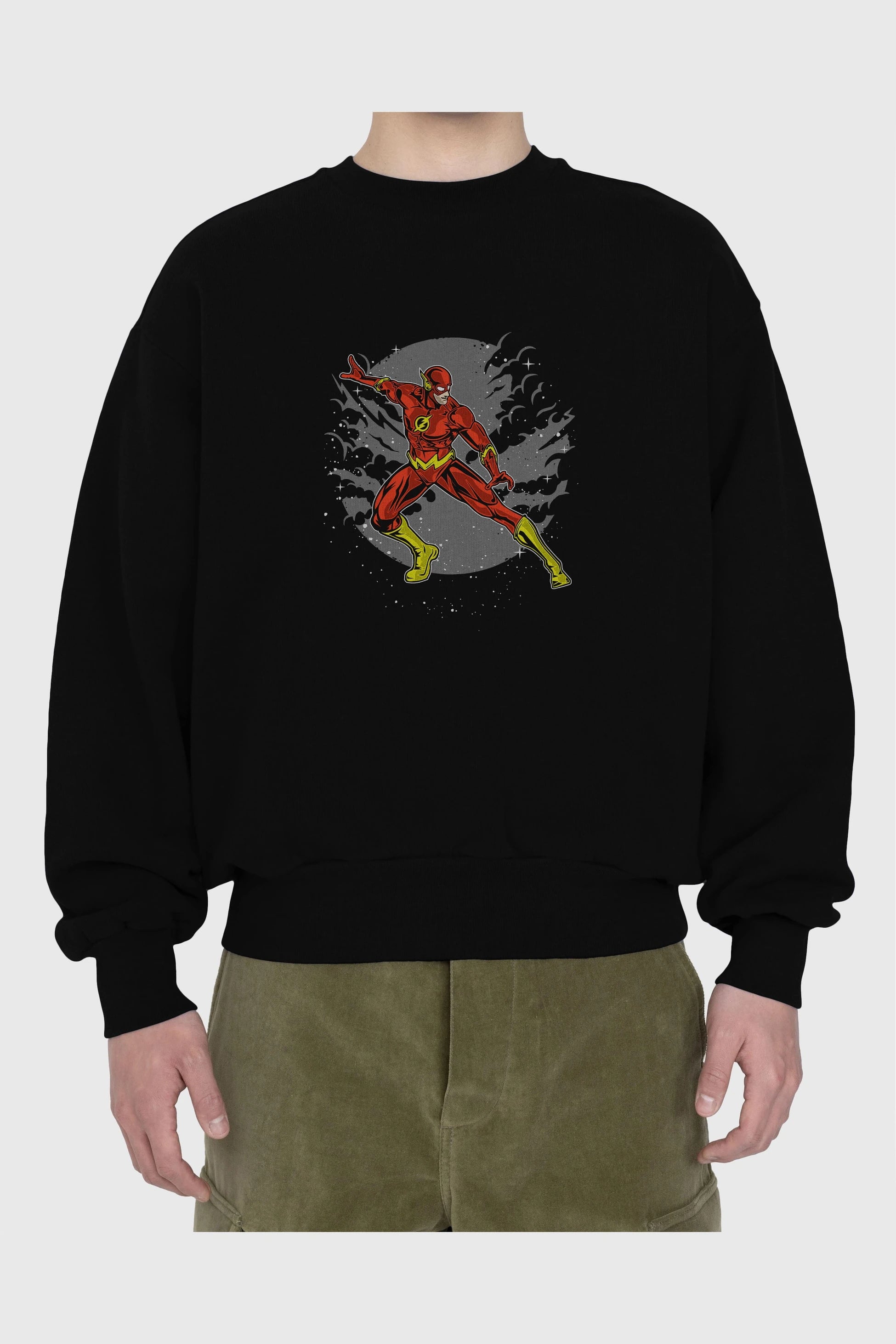 The Flash Ön Baskılı Oversize Sweatshirt Erkek Kadın Unisex