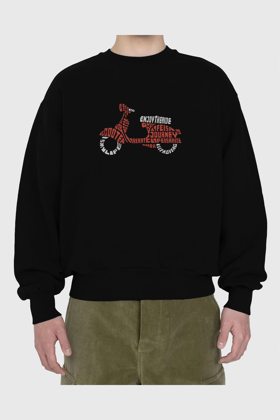 Enjoy The Ride Ön Baskılı Oversize Sweatshirt Erkek Kadın Unisex