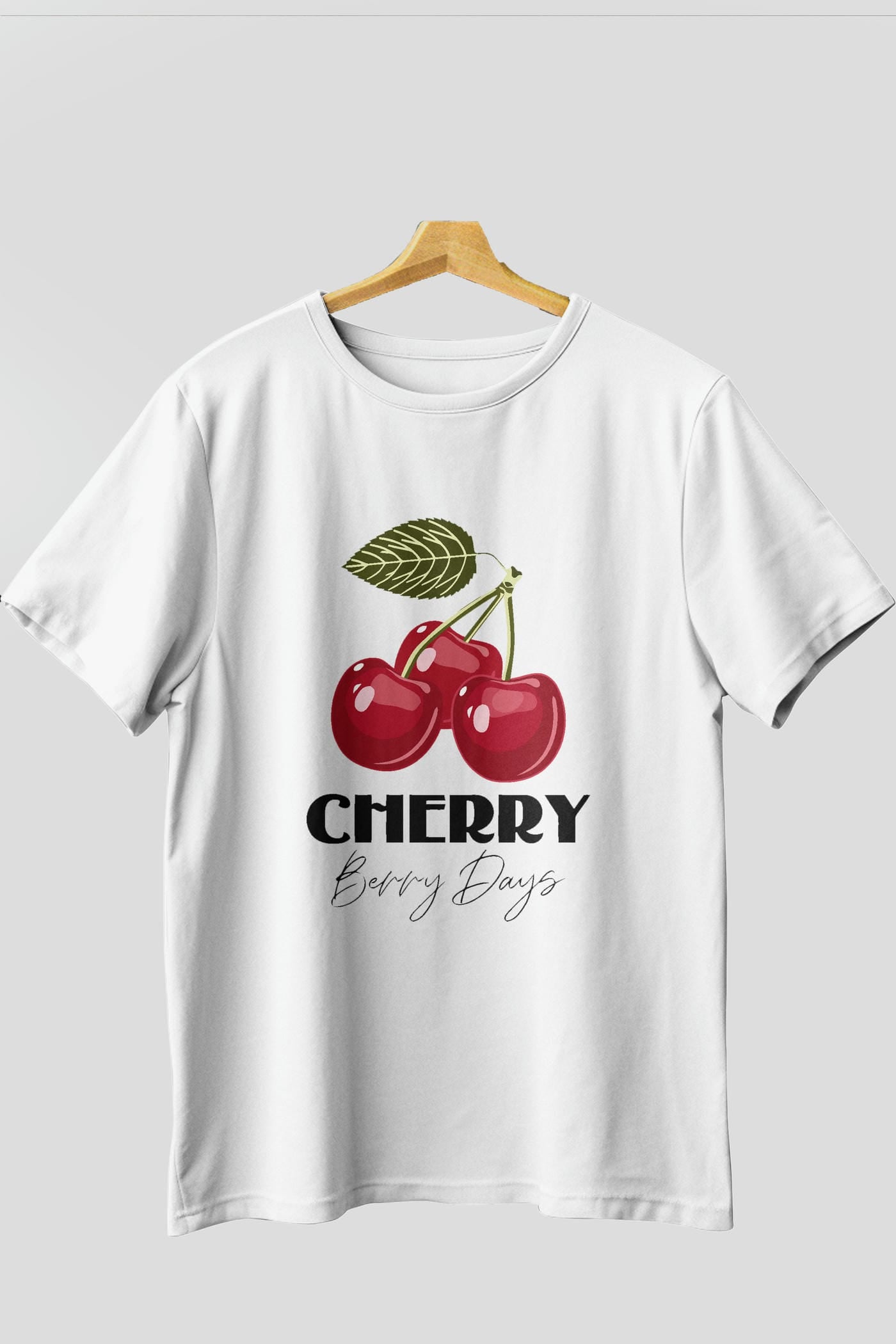 Cherry Cherries 12 Ön Baskılı Oversize t-shirt Erkek Kadın Pamuk Bisiklet Yaka tişort