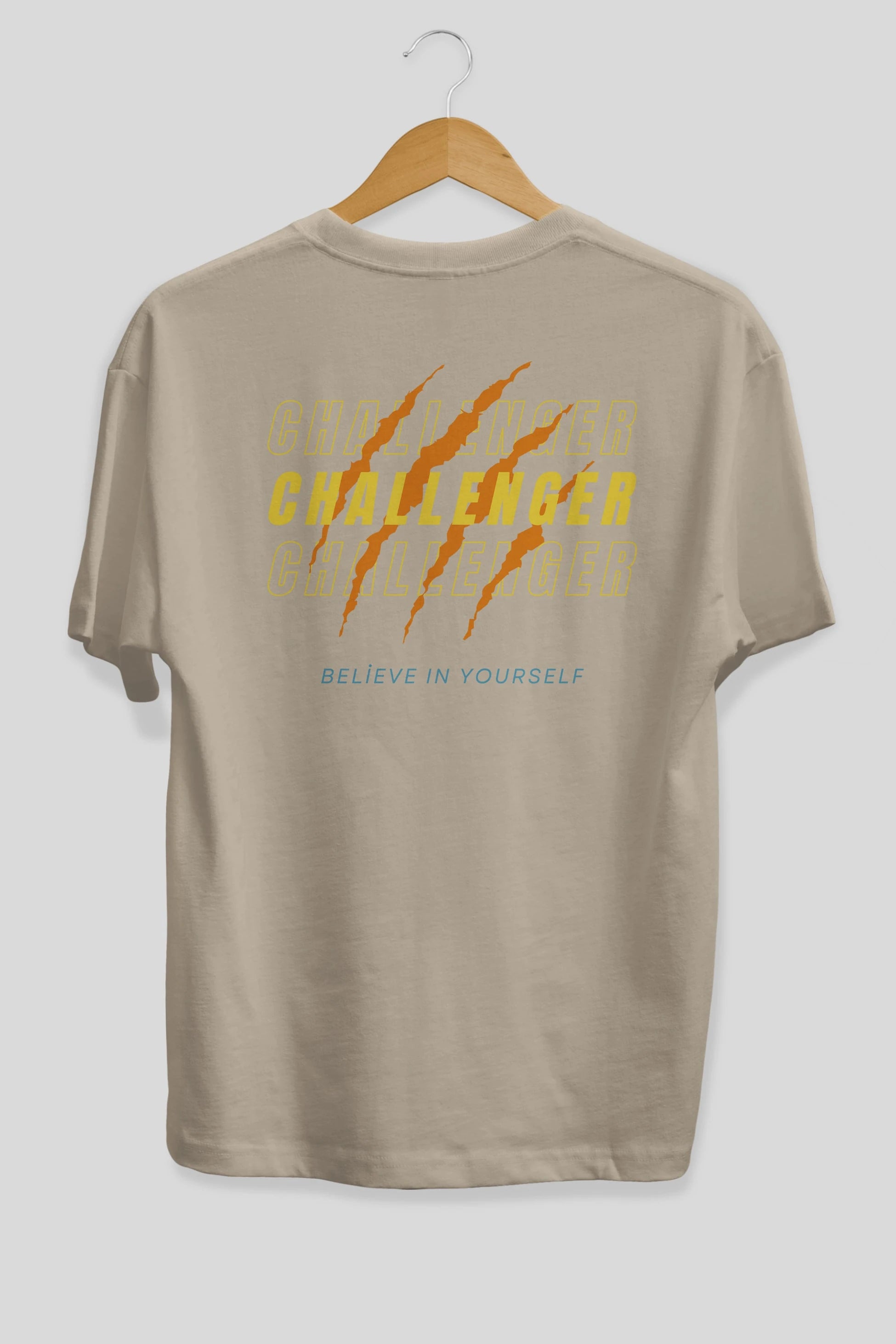 Challenger Yazılı Arka Baskılı Oversize t-shirt Erkek Kadın Unisex