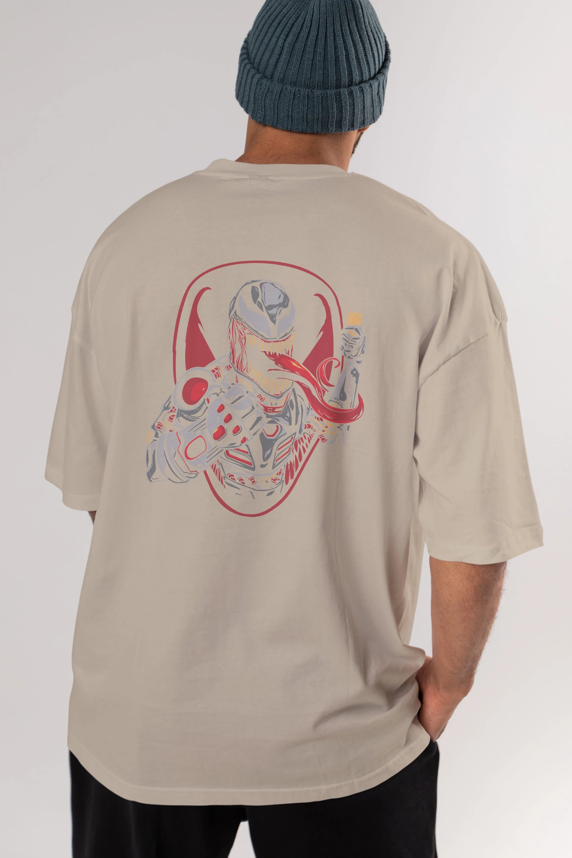 Venom (17) Arka Baskılı Oversize t-shirt Erkek Kadın Unisex %100 Pamuk Bisiklet Yaka tişort
