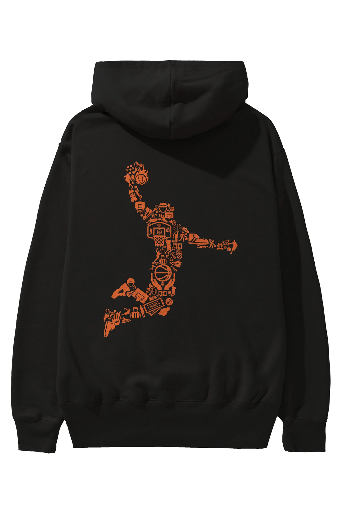 Basketball Player Arka Baskılı Hoodie Oversize Kapüşonlu Sweatshirt Erkek Kadın Unisex