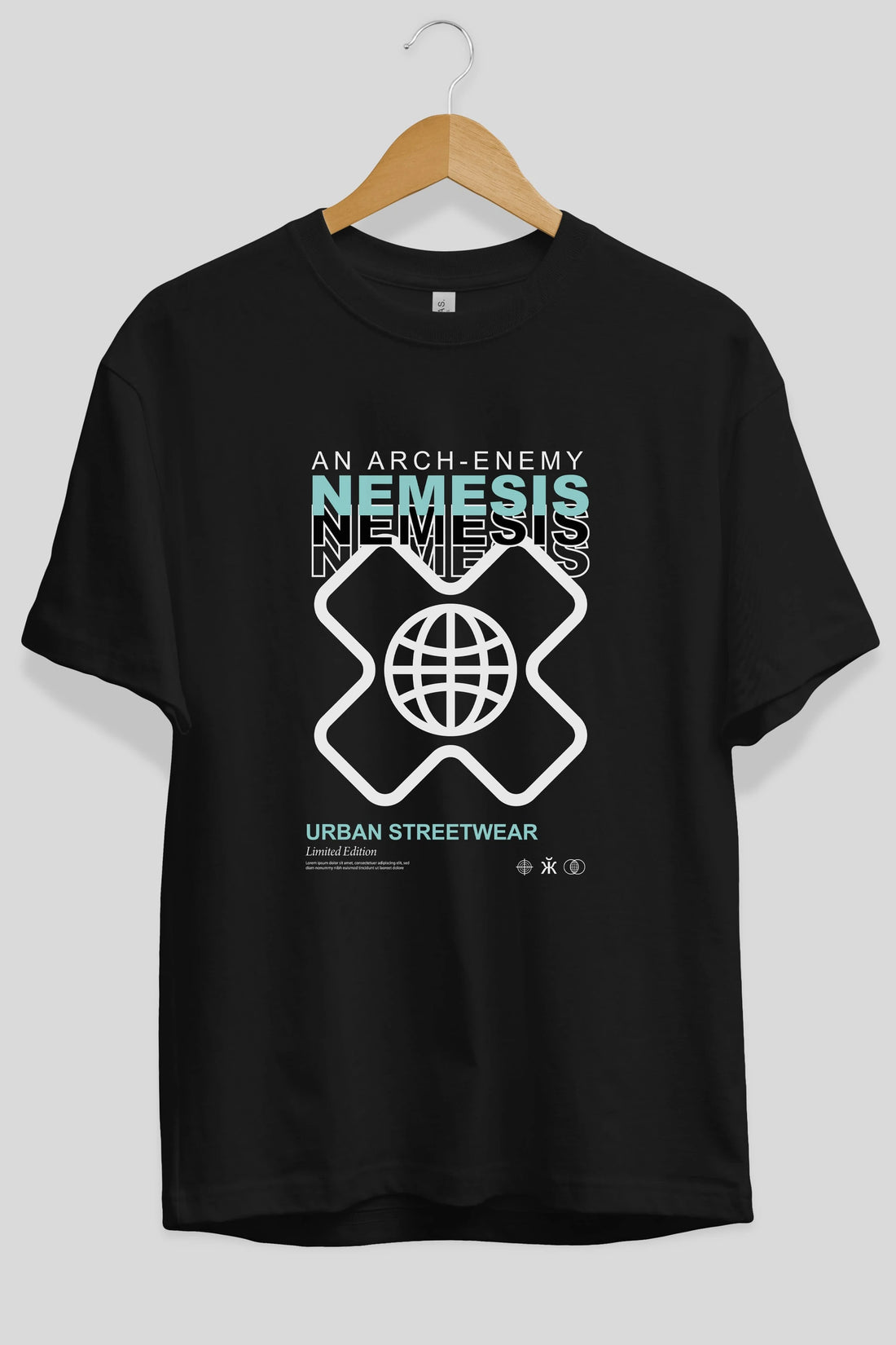 Nemesis Urban Ön Baskılı Oversize t-shirt Erkek Kadın Unisex