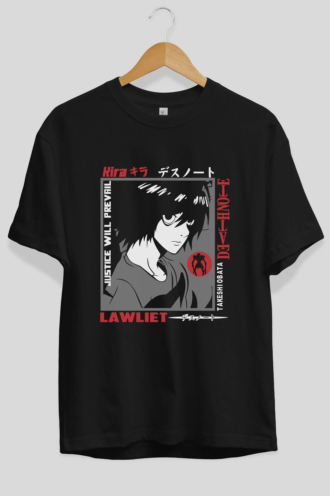 DEATH NOTE Anime Ön Baskılı Oversize t-shirt %100 pamuk Erkek Kadın Unisex
