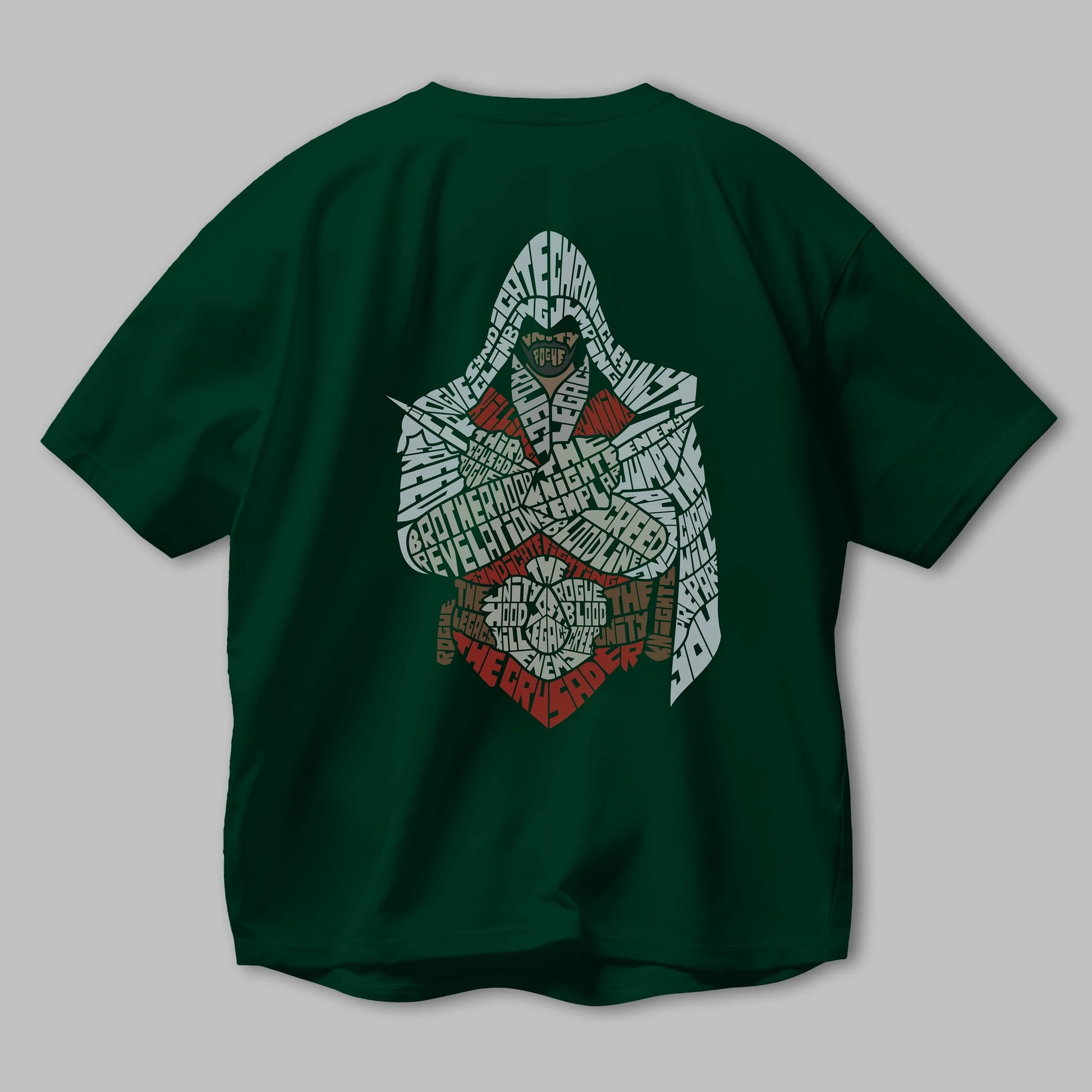 Assassins Arka Baskılı Oversize t-shirt %100 pamuk Erkek Kadın Unisex