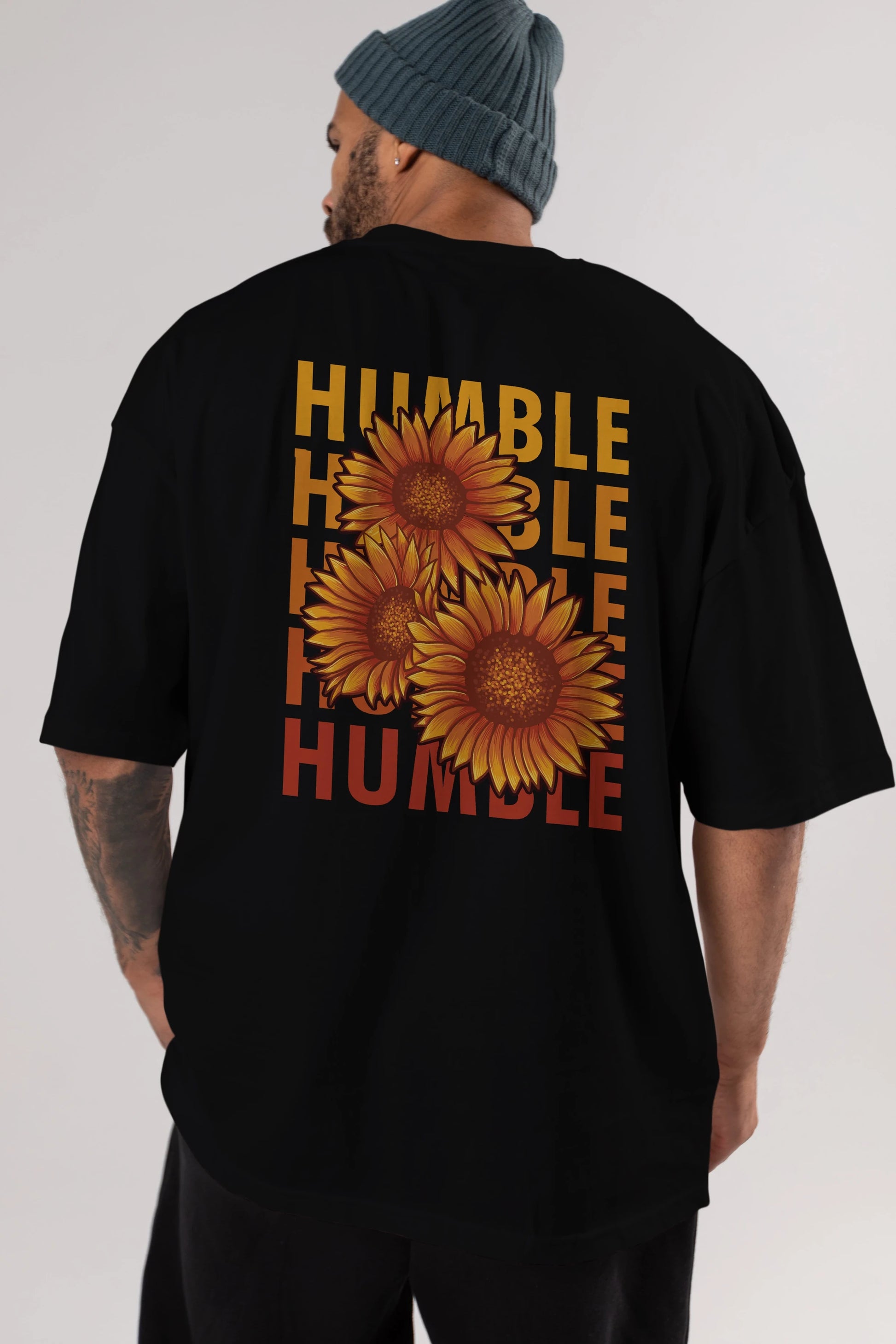 Humble 2 Arka Baskılı Oversize t-shirt Erkek Kadın Unisex