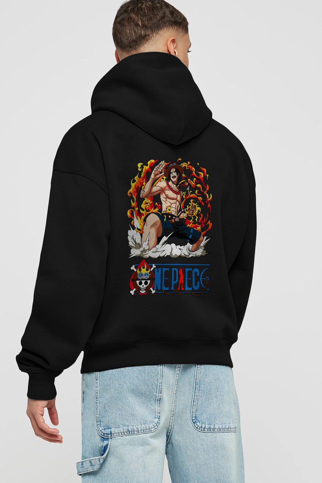 One Piece Anime Arka Baskılı Hoodie Oversize Kapüşonlu Sweatshirt Erkek Kadın Unisex
