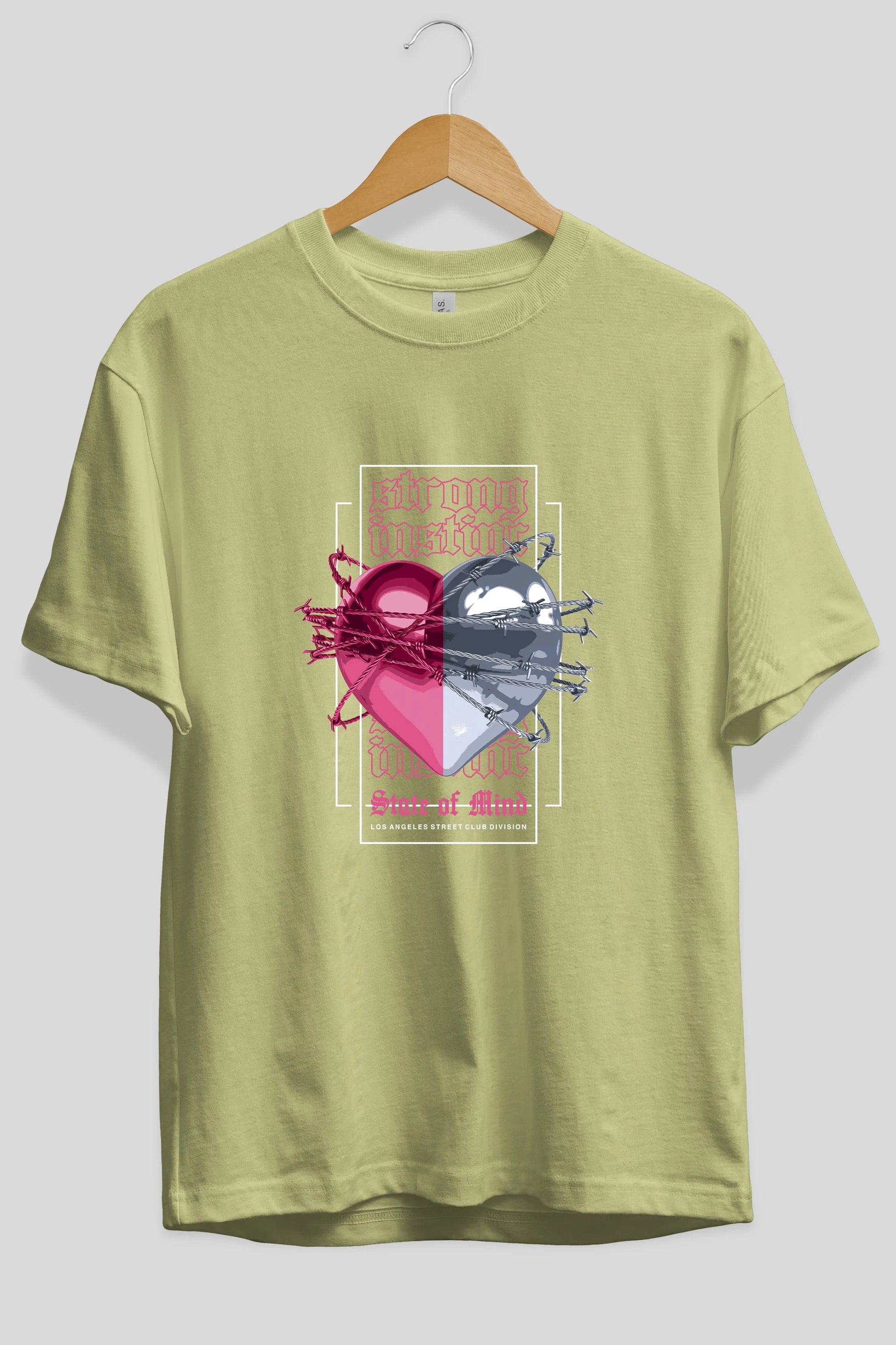State of Mind Ön Baskılı Oversize t-shirt Erkek Kadın Unisex