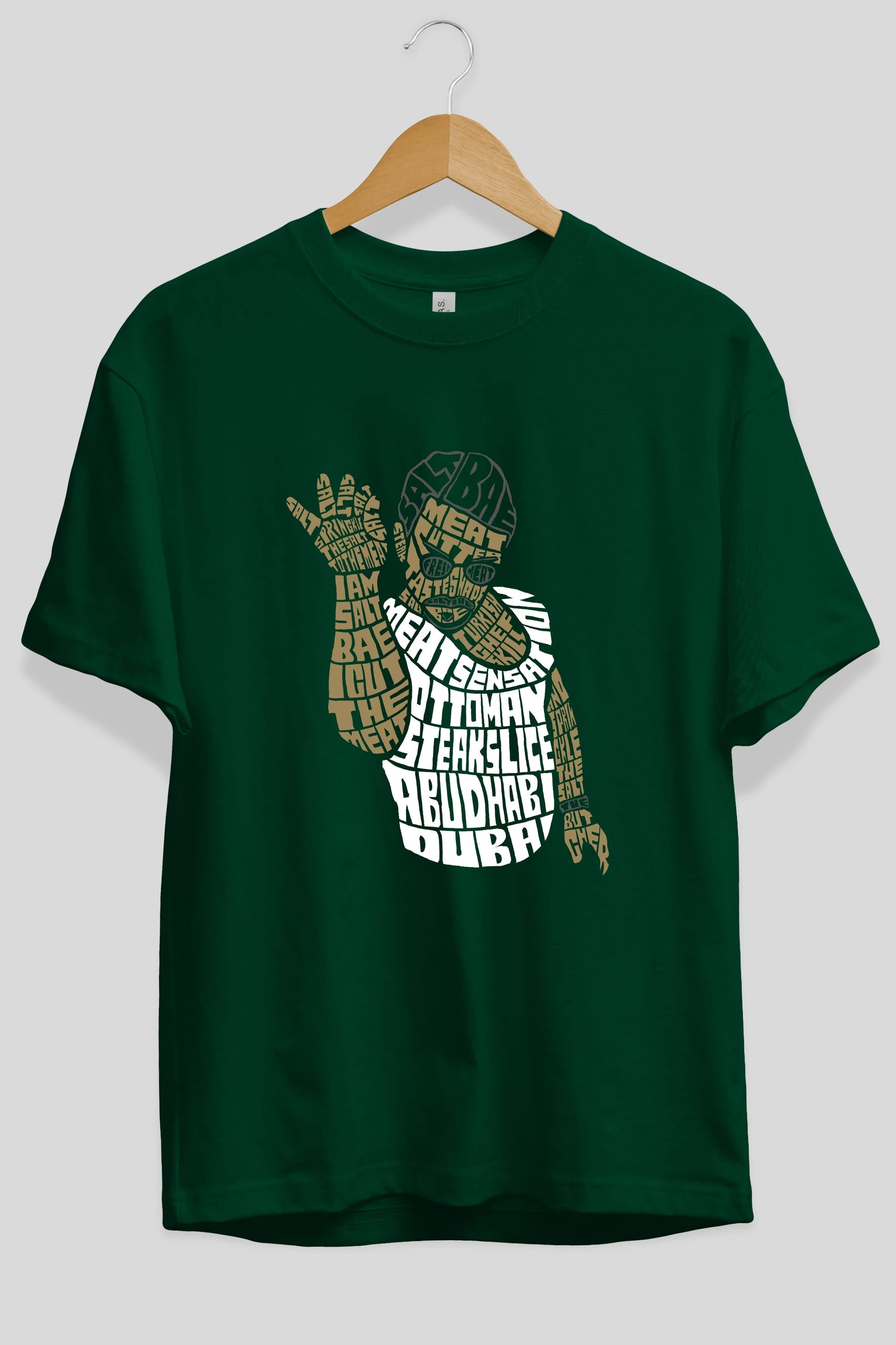 Salt Bae Ön Baskılı Oversize t-shirt %100 pamuk Erkek Kadın Unisex