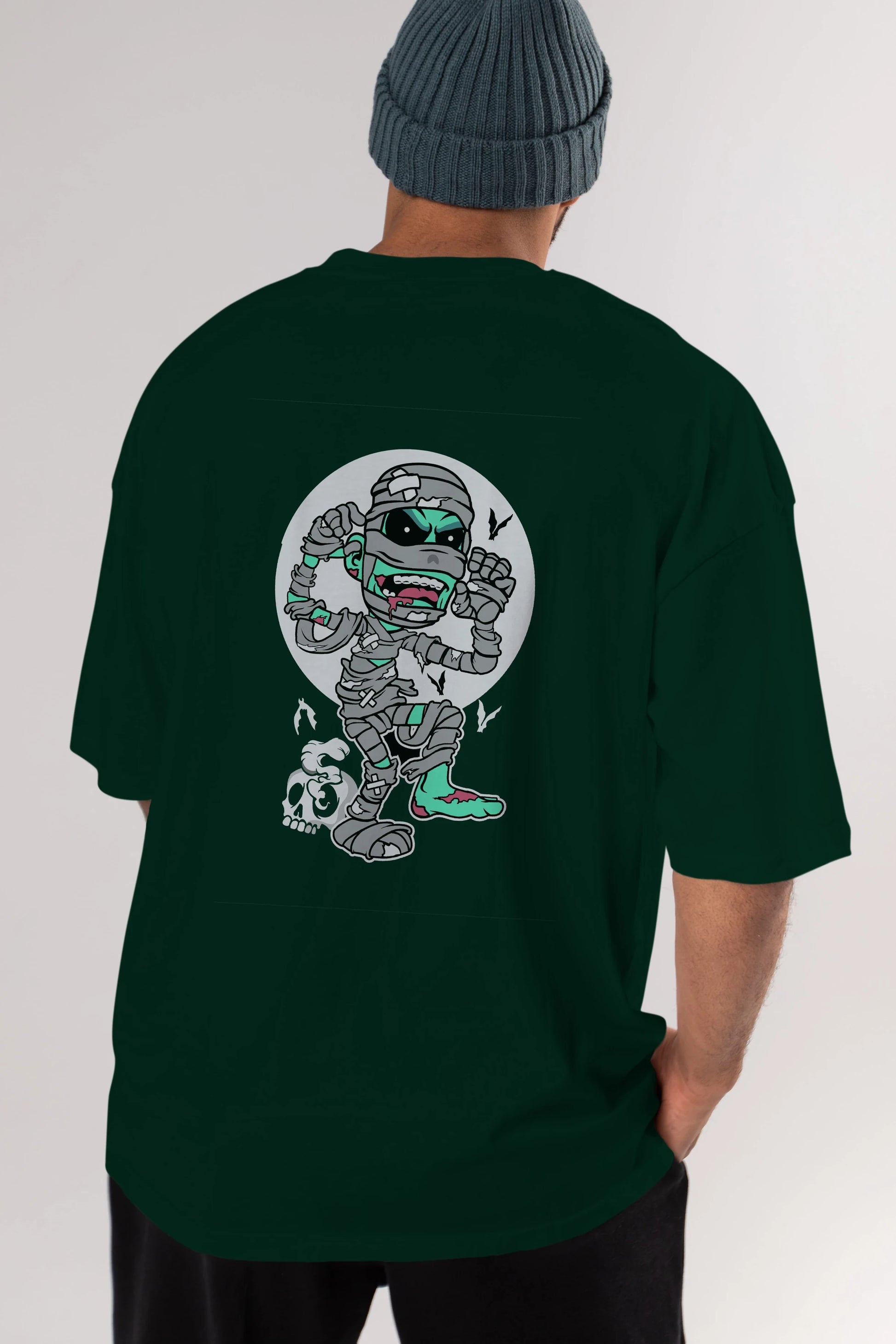Mummy Arka Baskılı Oversize t-shirt Erkek Kadın Unisex %100 Pamuk tişort