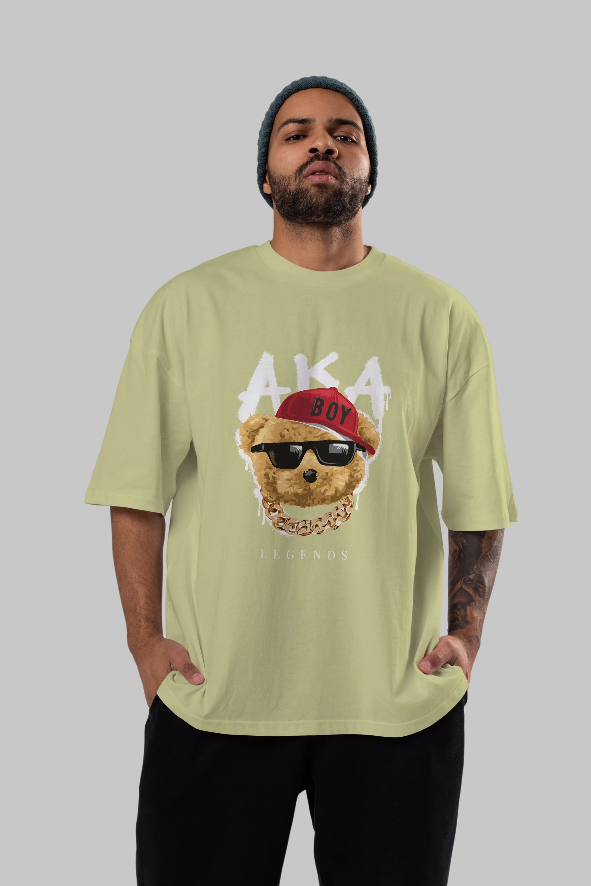 Teddy Bear Legends Ön Baskılı Oversize t-shirt Erkek Kadın Unisex %100 Pamuk