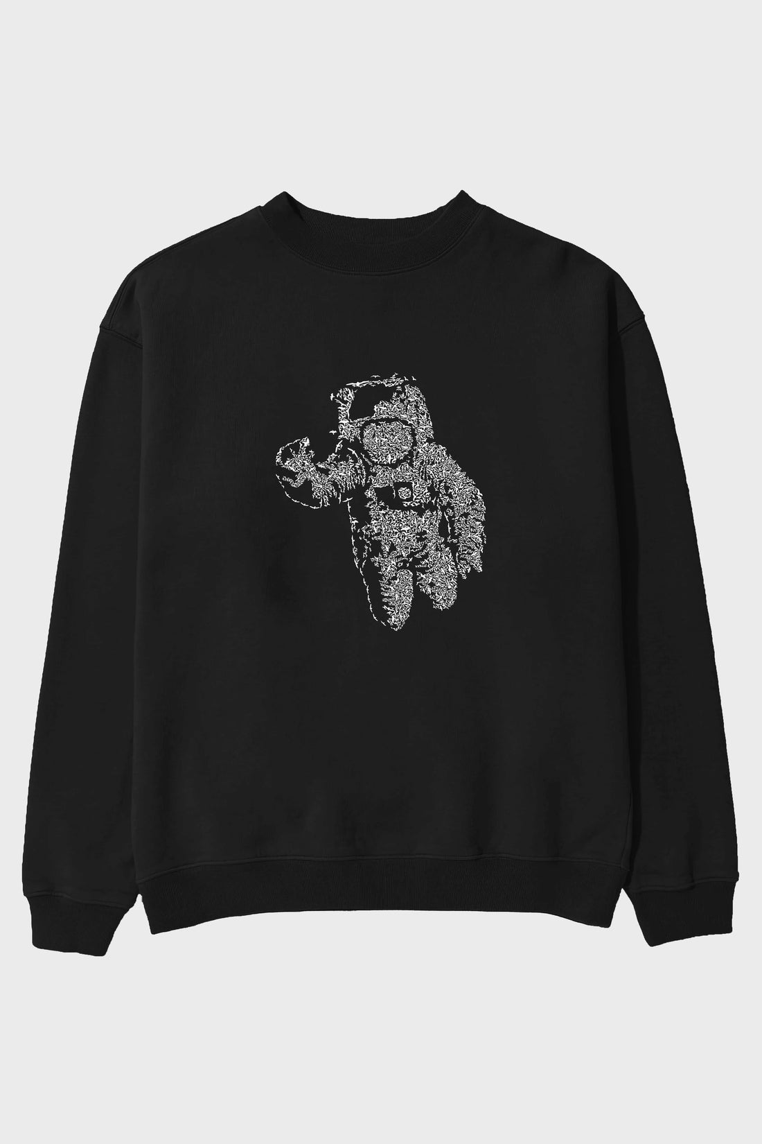 Flying Astronaut Ön Baskılı Oversize Sweatshirt Erkek Kadın Unisex