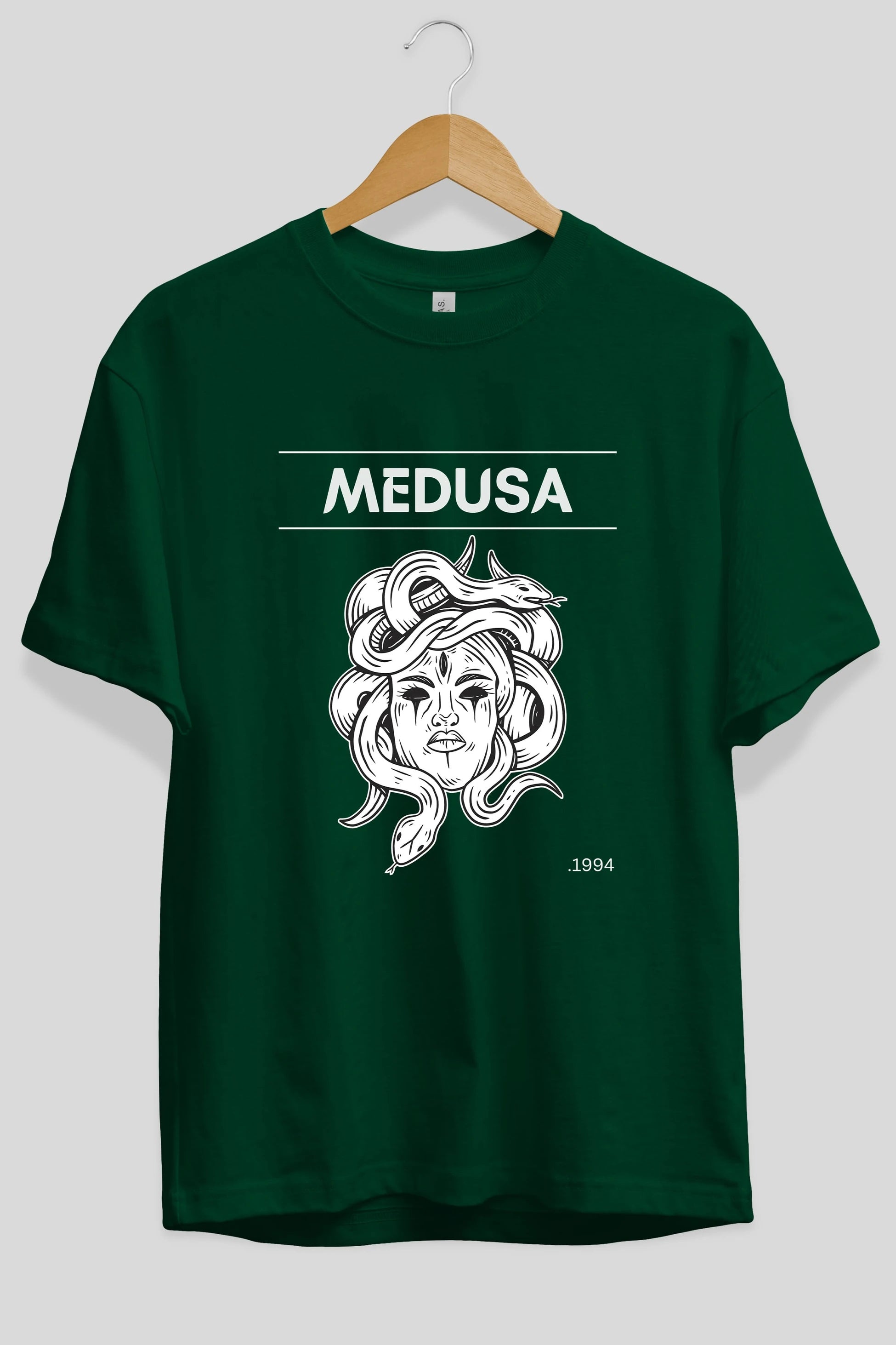 Medusa Ön Baskılı Oversize t-shirt Erkek Kadın Unisex