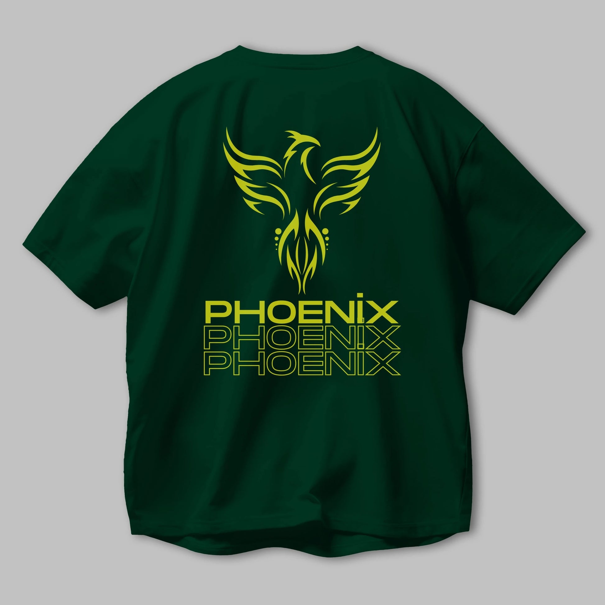 Phoenix Yazılı Arka Baskılı Oversize t-shirt Erkek Kadın Unisex