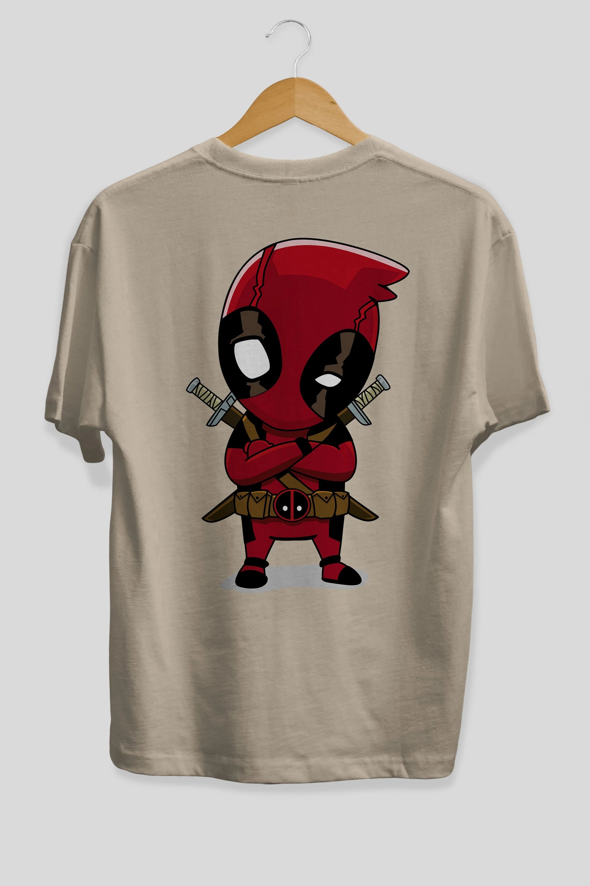 Deadpool (19) Arka Baskılı Oversize t-shirt Erkek Kadın Unisex %100 Pamuk Bisiklet Yaka tişort