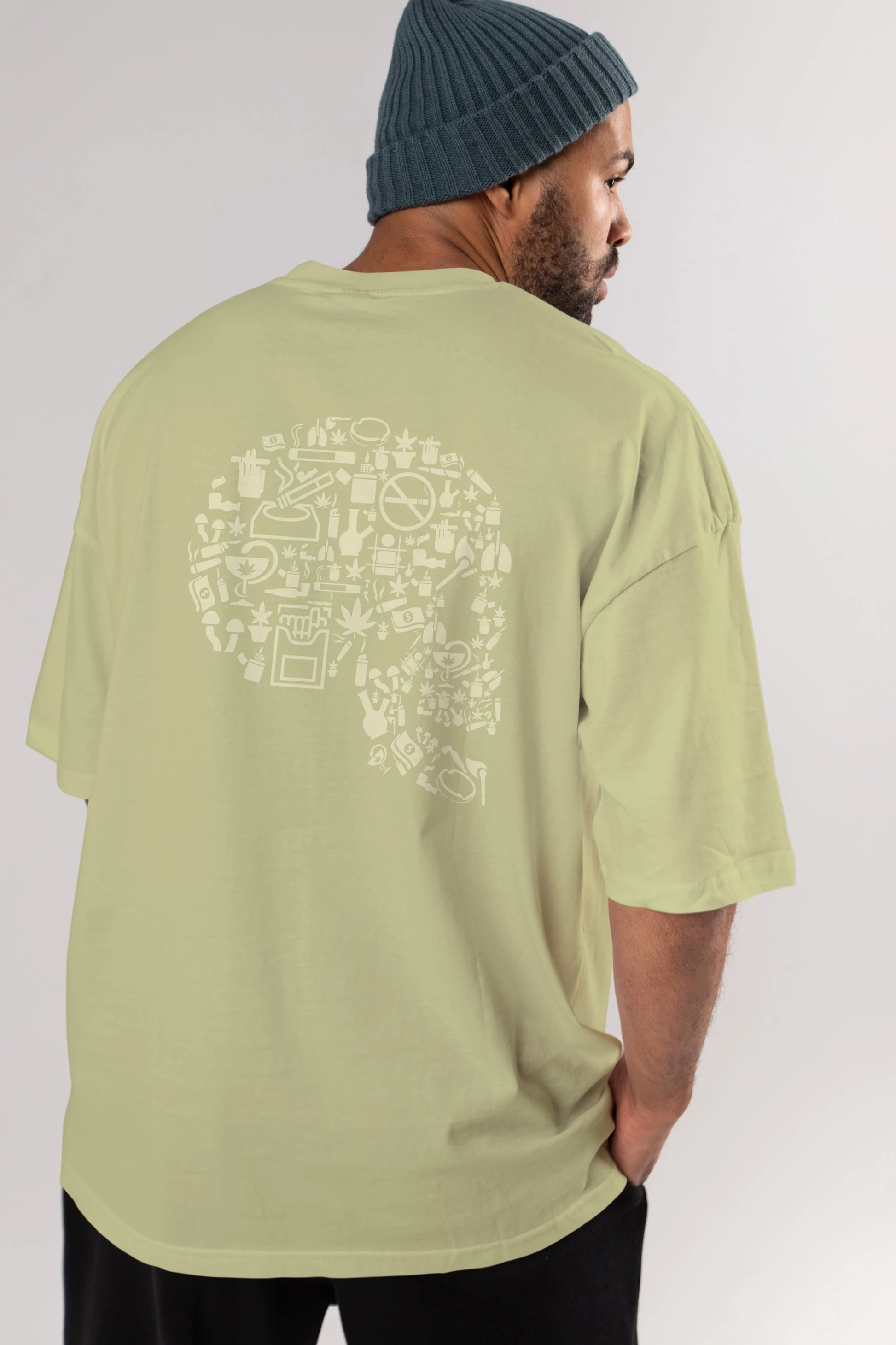 Smoking Kills Arka Baskılı Oversize t-shirt %100 pamuk Erkek Kadın Unisex