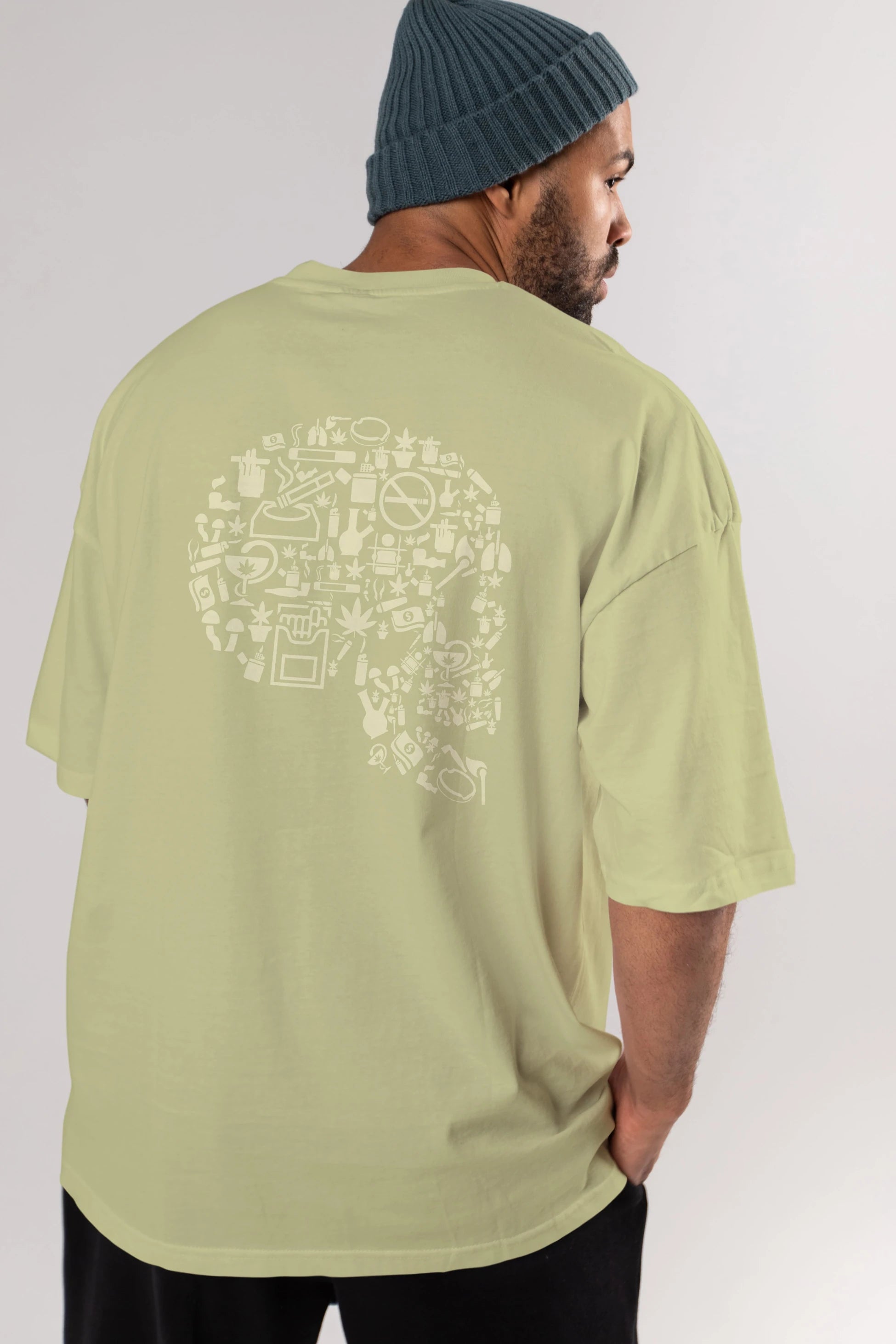 Smoking Kills Arka Baskılı Oversize t-shirt %100 pamuk Erkek Kadın Unisex