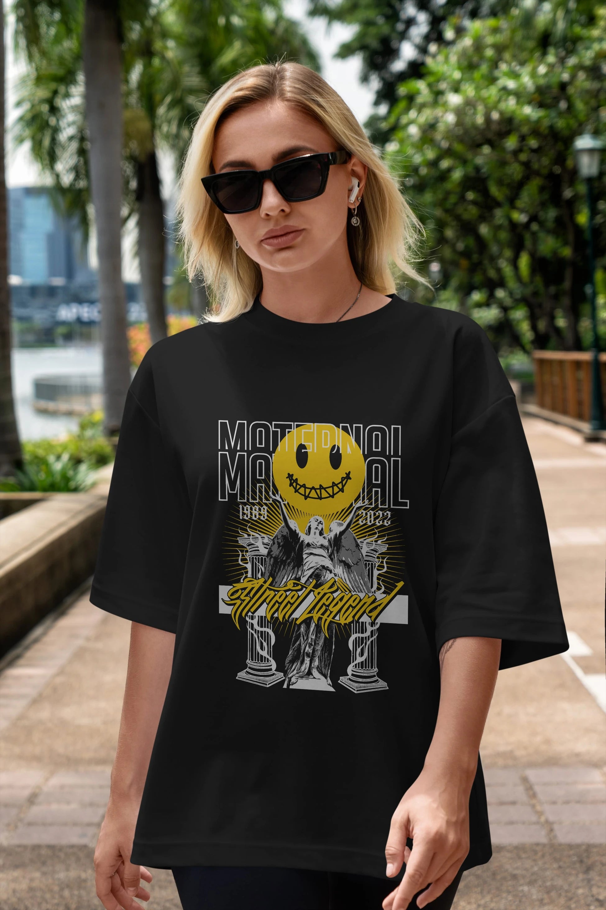 Maternal Street Legend Ön Baskılı Oversize t-shirt Erkek Kadın Unisex