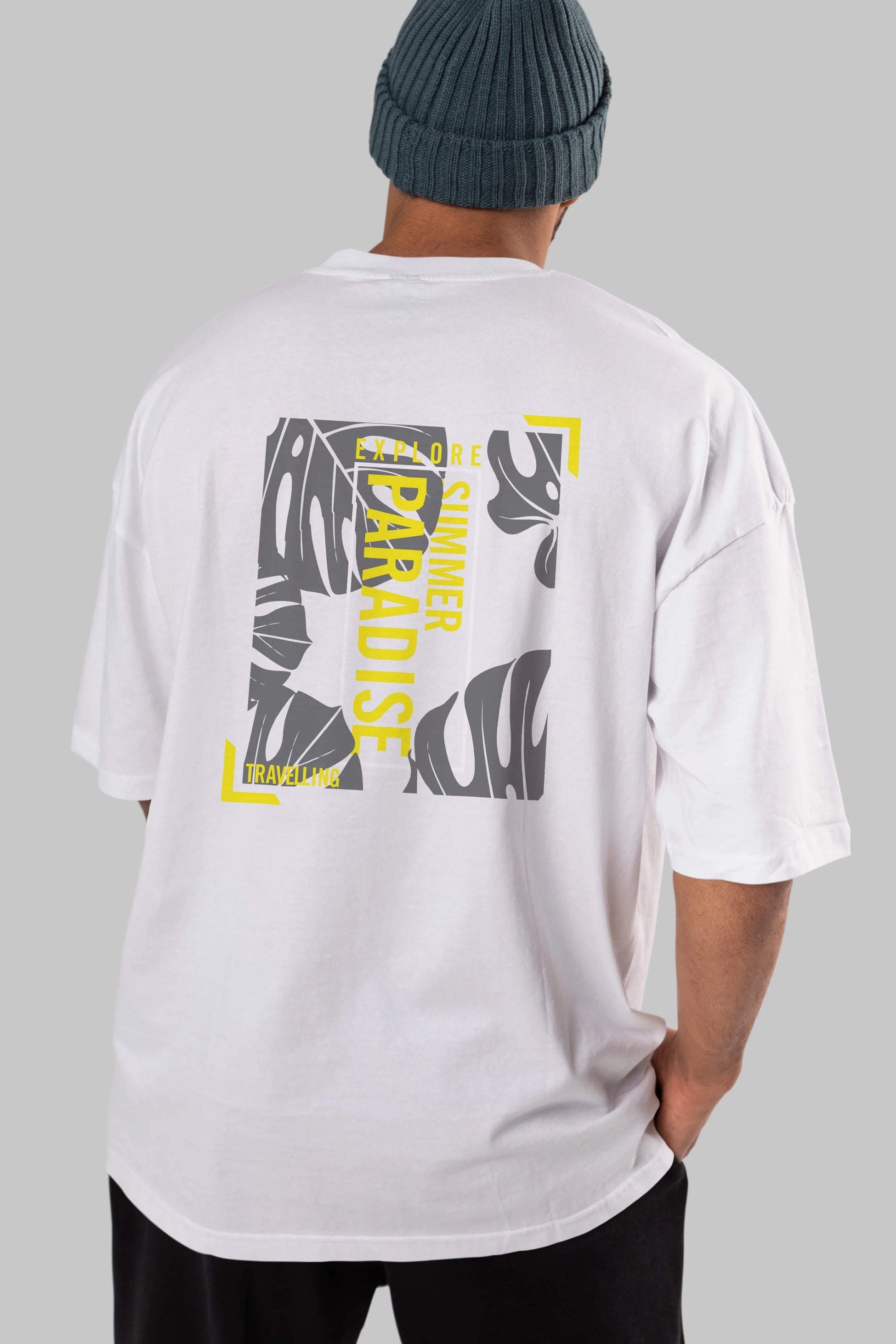Explore Summer Arka Baskılı Oversize t-shirt Erkek Kadın Unisex
