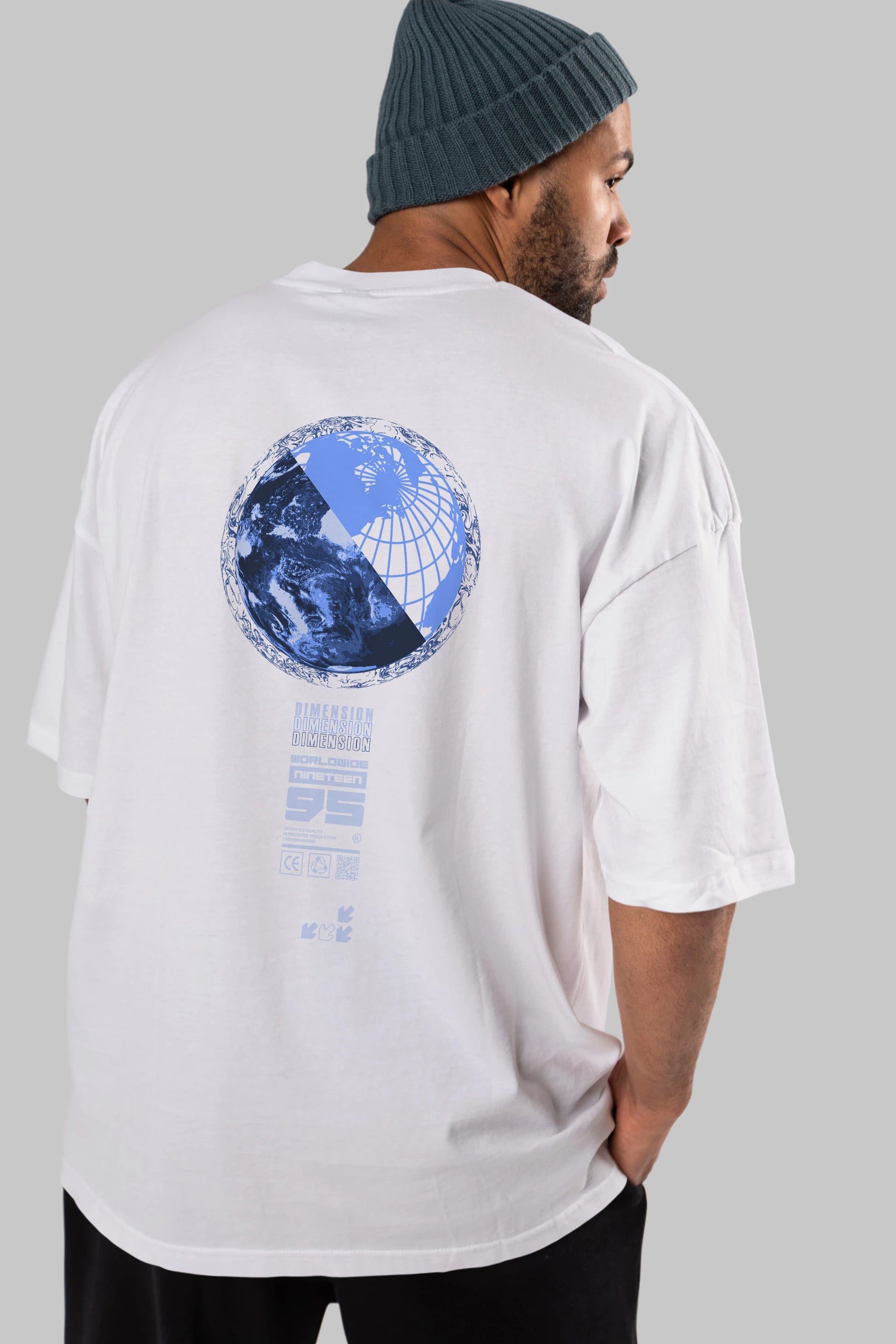 Dimension 95 Arka Baskılı Oversize t-shirt Erkek Kadın Unisex