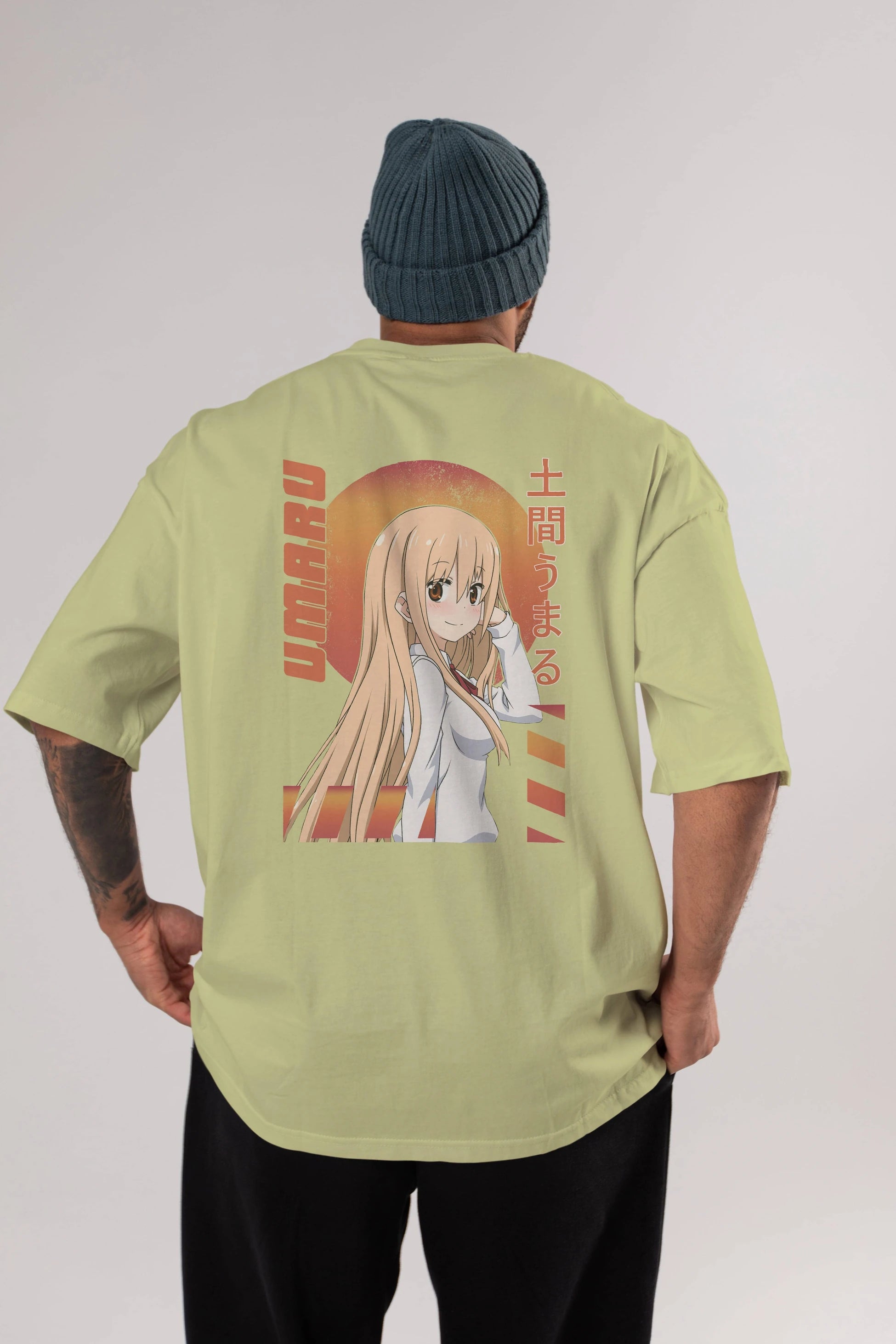 Umaru Doma 5 Anime Arka Baskılı Oversize t-shirt Erkek Kadın Unisex
