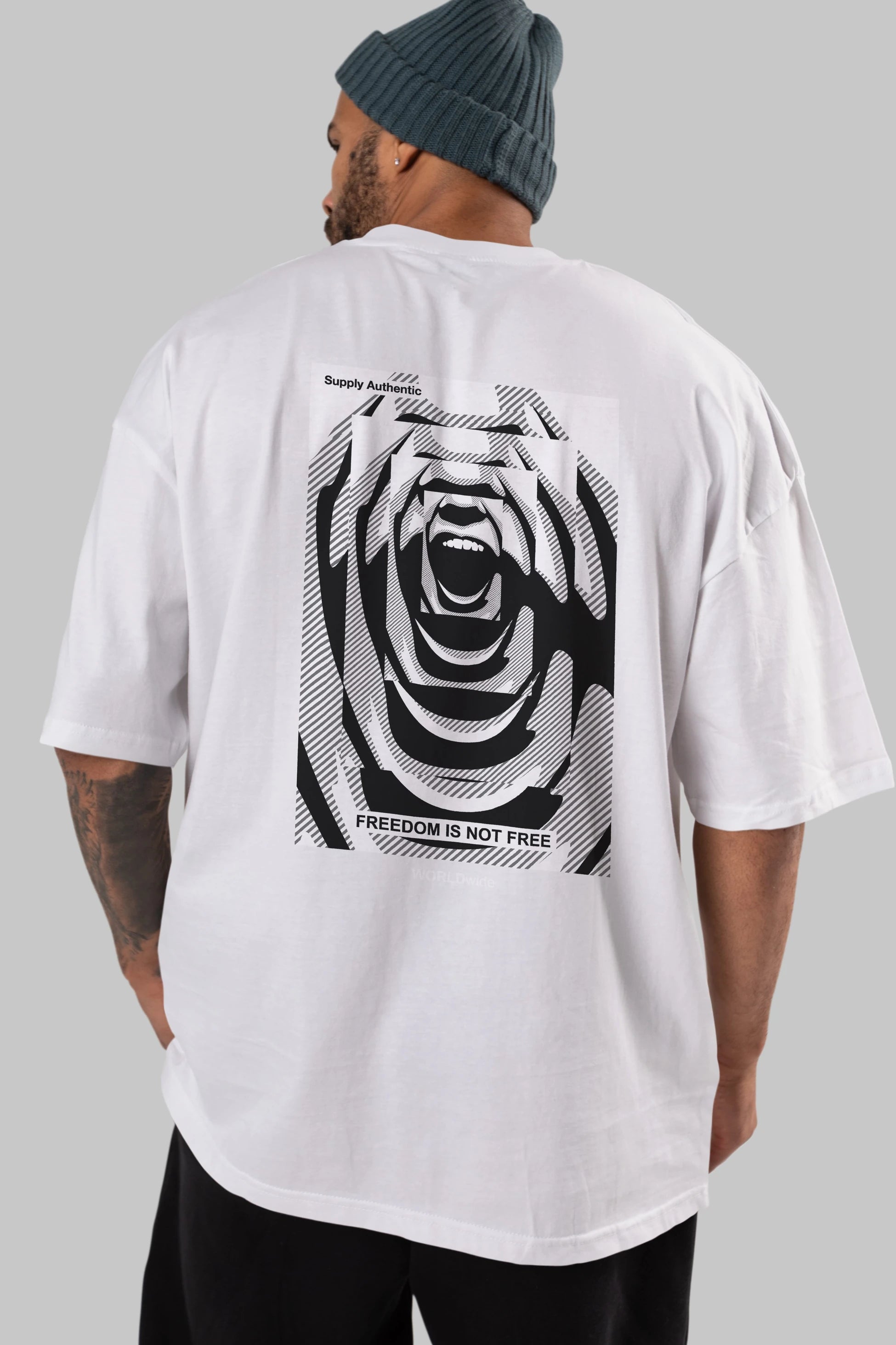 Freedom is Not Free 2 Arka Baskılı Oversize t-shirt Erkek Kadın Unisex