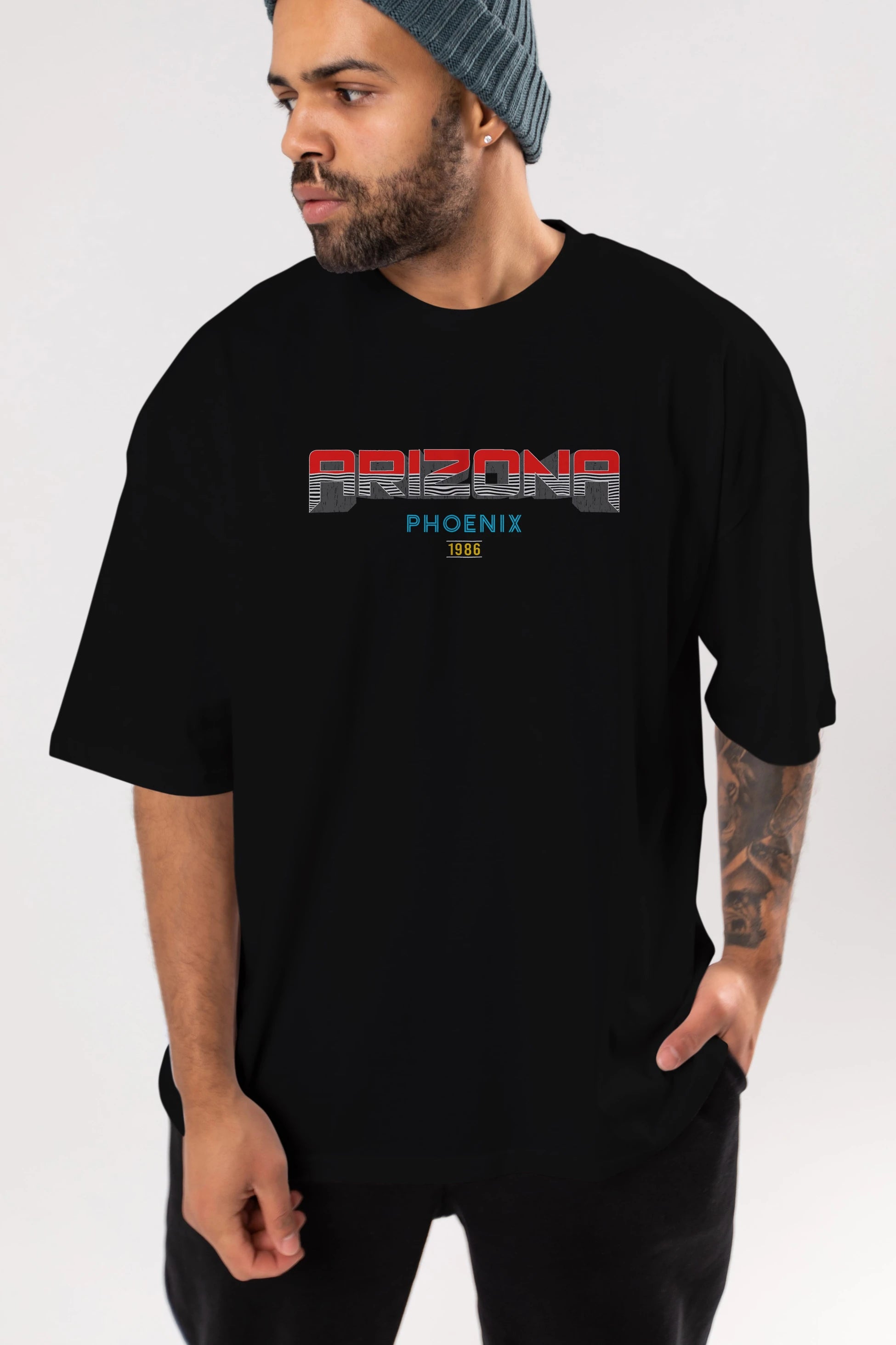 Arizona Ön Baskılı Oversize t-shirt Erkek Kadın Unisex
