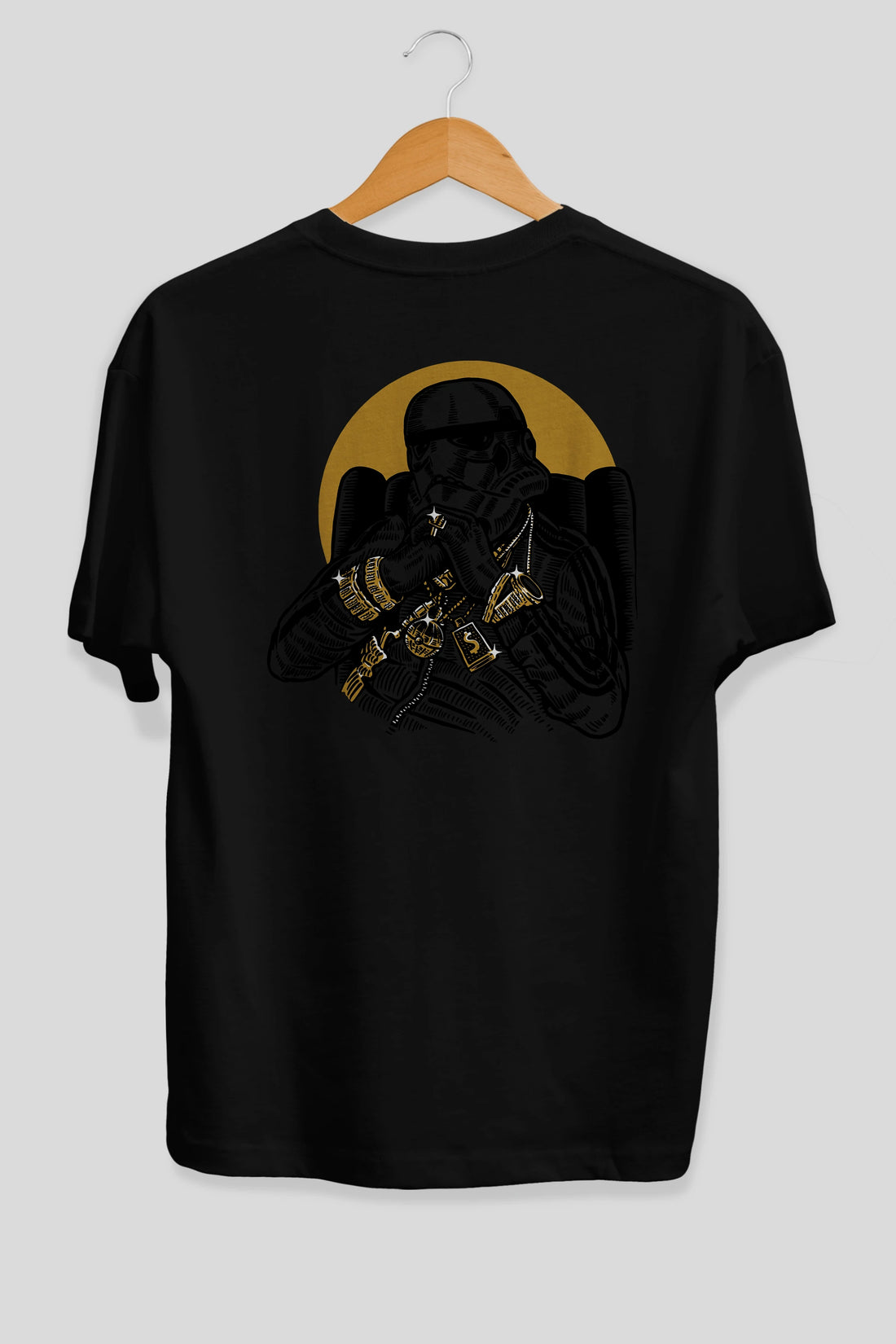 Trooper Dee Jay Arka Baskılı Oversize t-shirt Erkek Kadın Unisex %100 Pamuk
