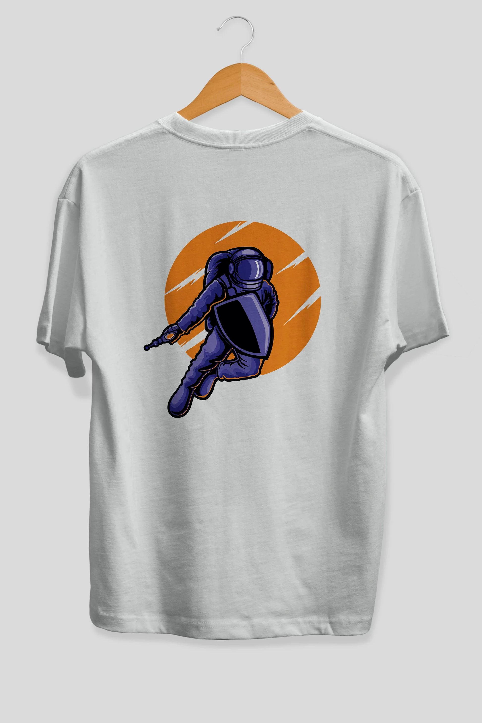 Astro Wars Arka Baskılı Oversize t-shirt Erkek Kadın Unisex