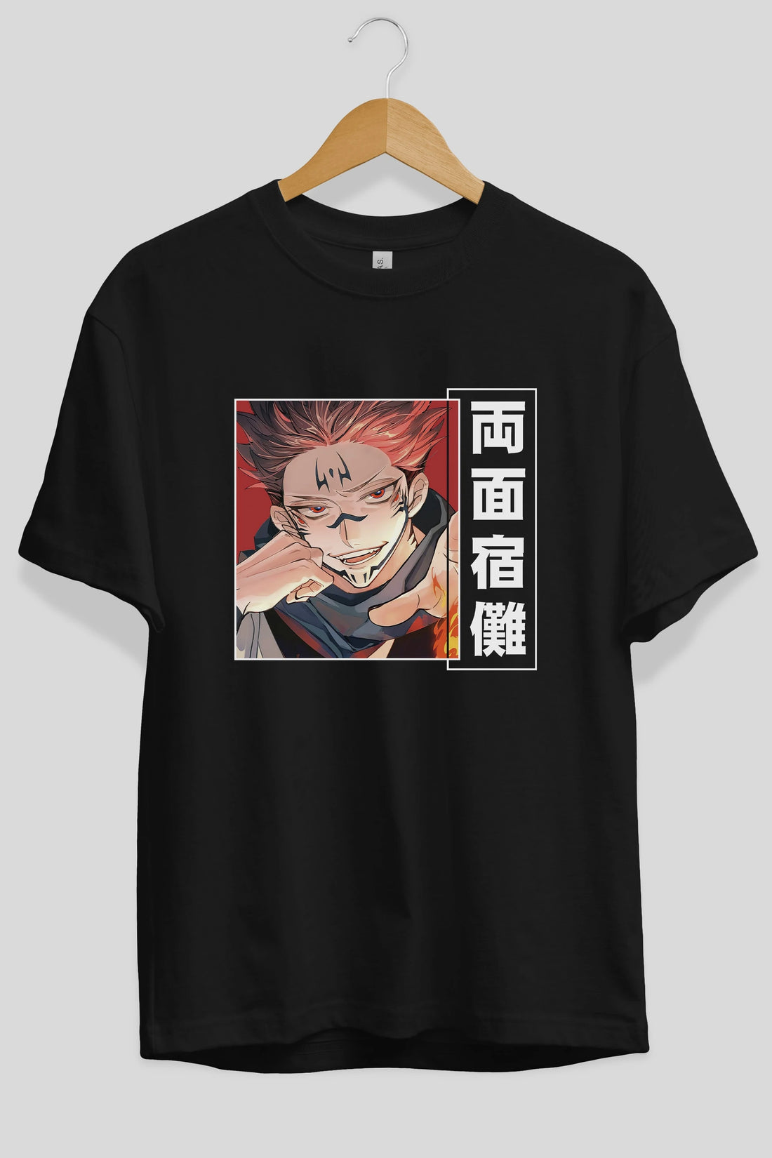 Sukuna Ryoumen 4 Anime Ön Baskılı Oversize t-shirt %100 pamuk Erkek Kadın Unisex