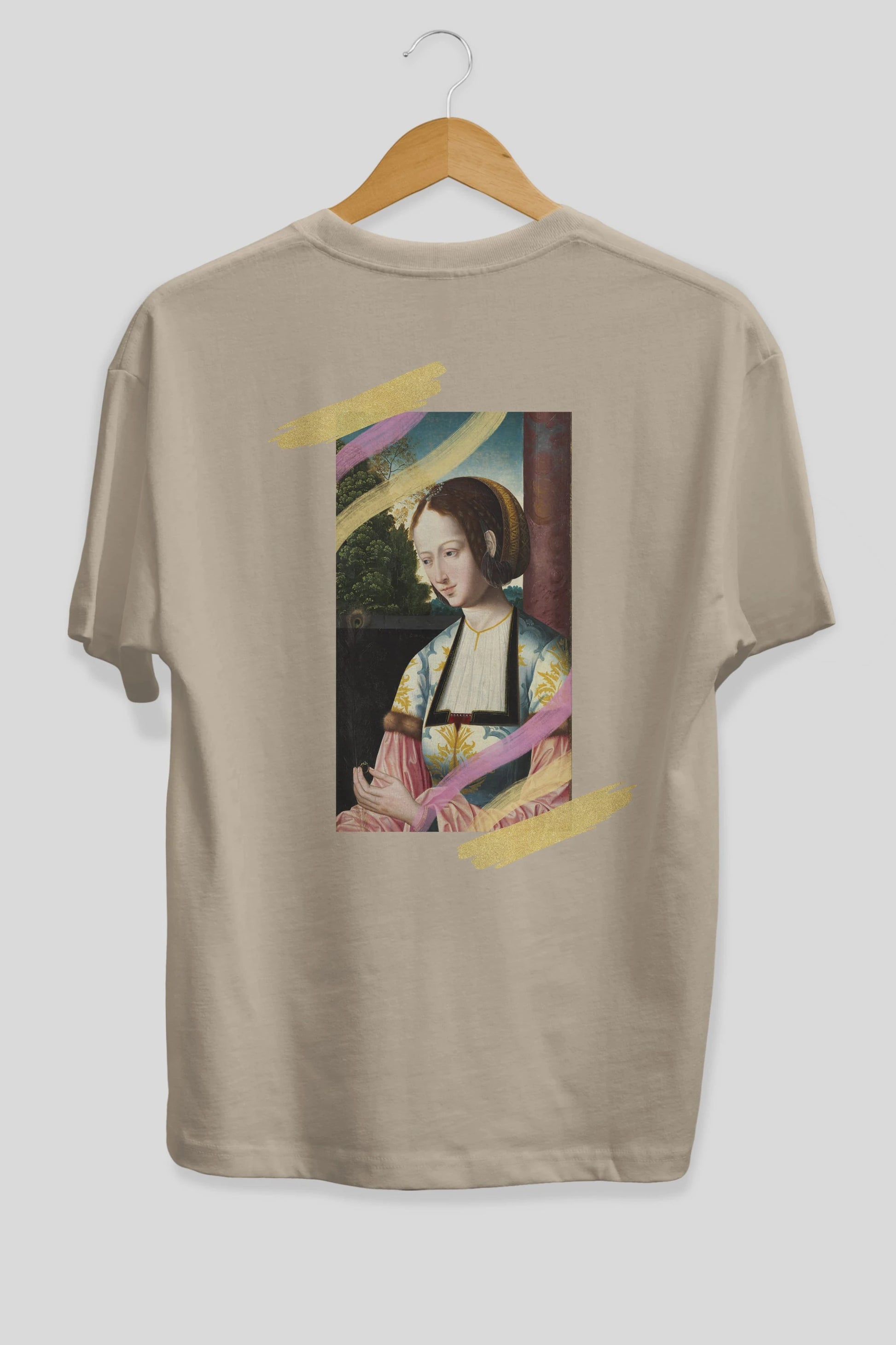 Woman Portrait Arka Baskılı Oversize t-shirt Erkek Kadın Unisex