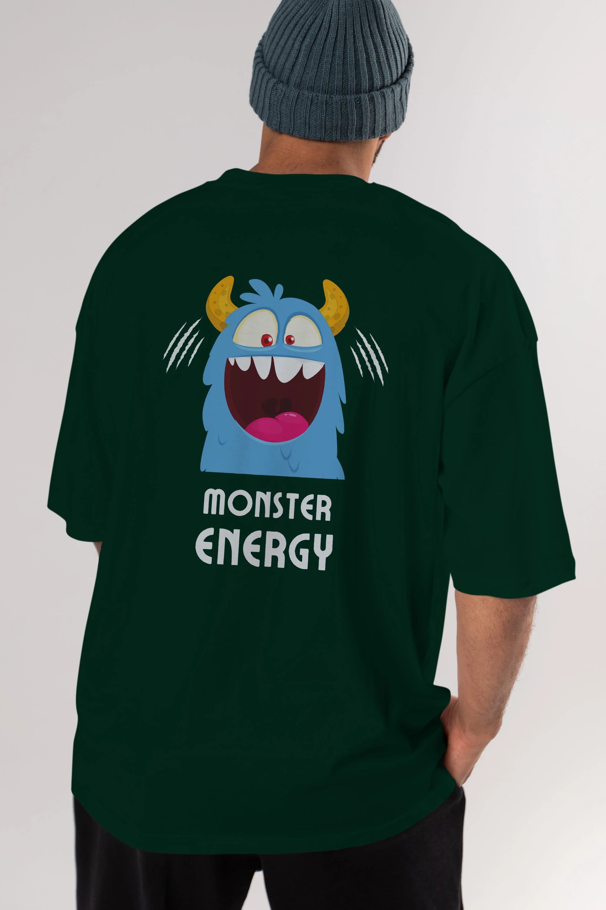 Monster Energy Arka Baskılı Oversize t-shirt Erkek Kadın Unisex