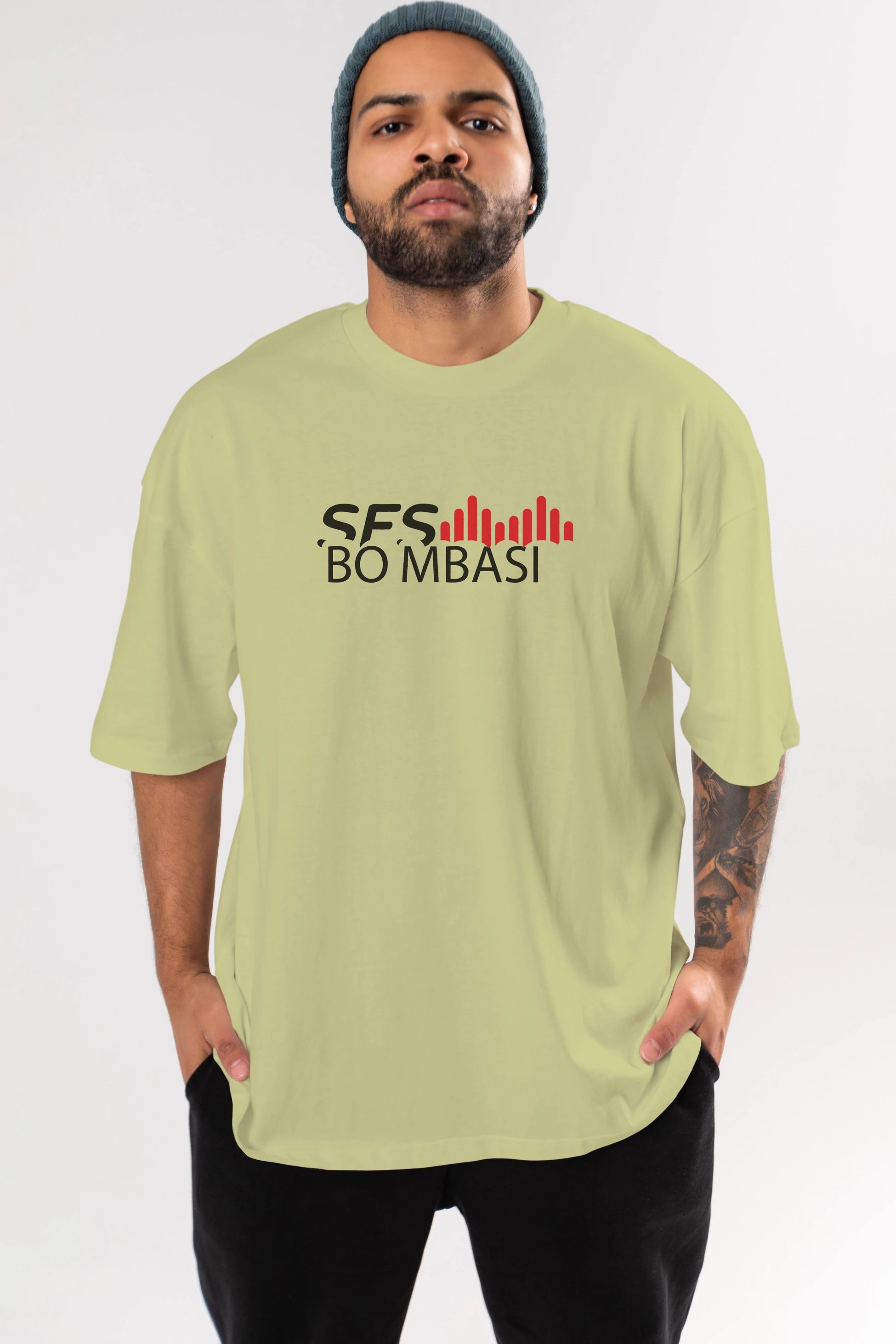 Ses Bombası Ön Baskılı Oversize t-shirt %100 pamuk Erkek Kadın Unisex