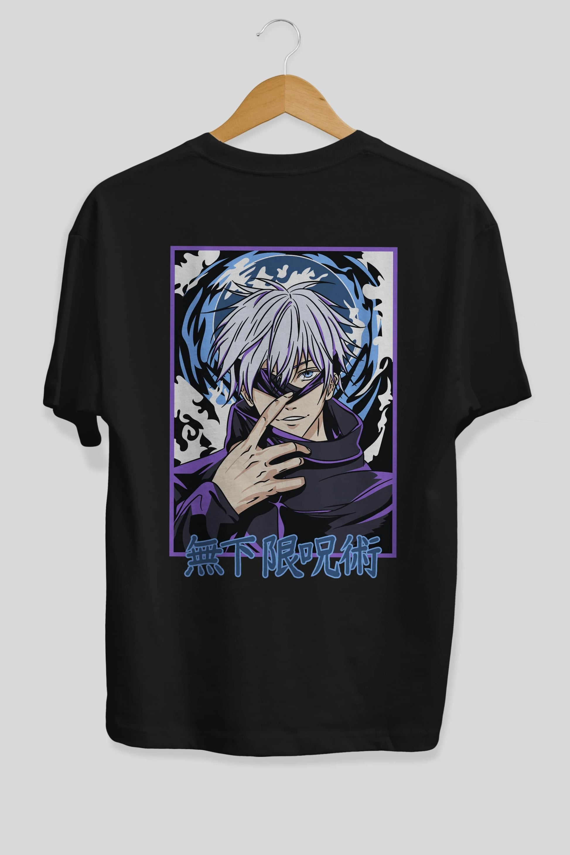 SATORU GOJO 3 Anime Arka Baskılı Oversize t-shirt Erkek Kadın Unisex