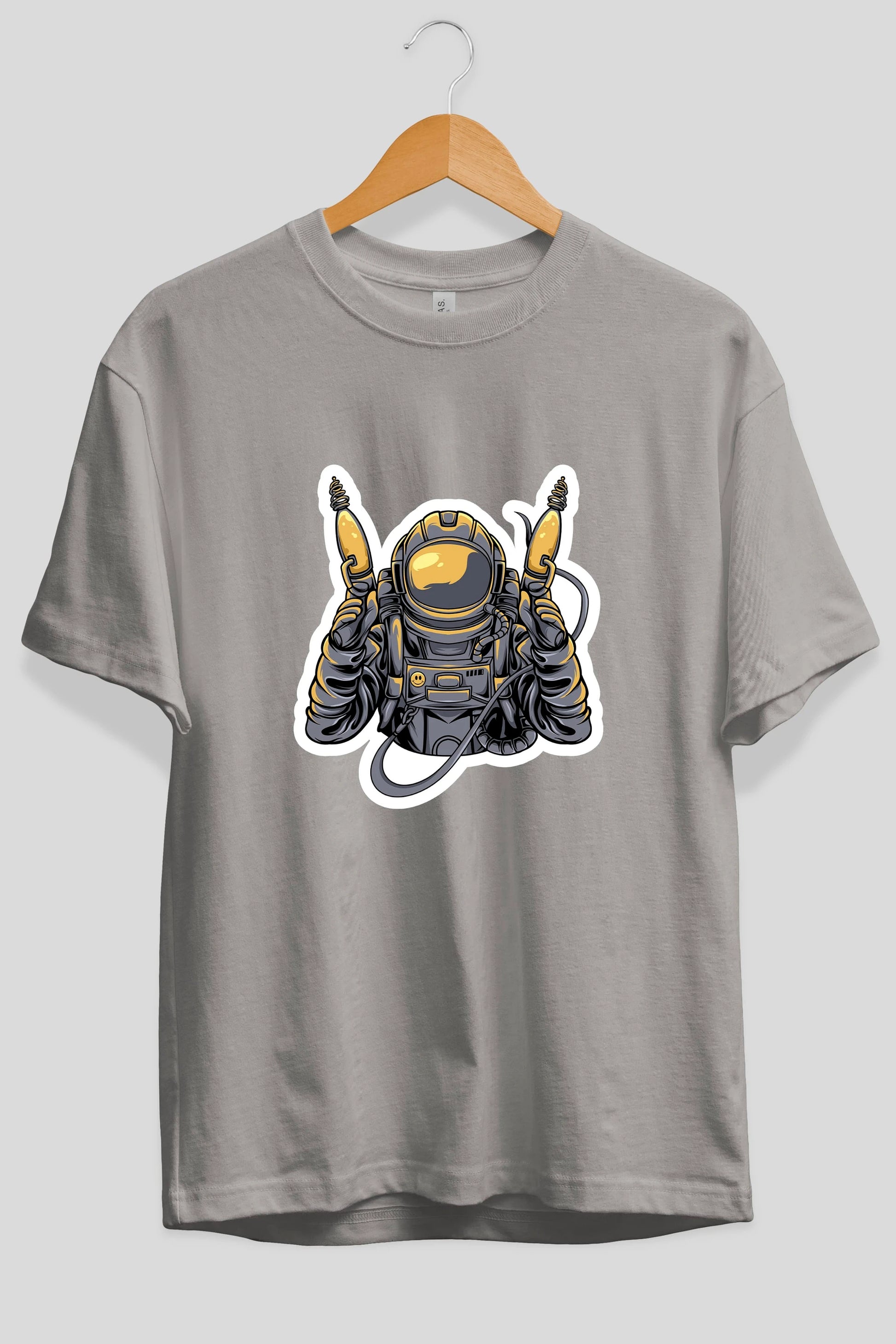 Alien Hunter Sticker Ön Baskılı Oversize t-shirt Erkek Kadın Unisex