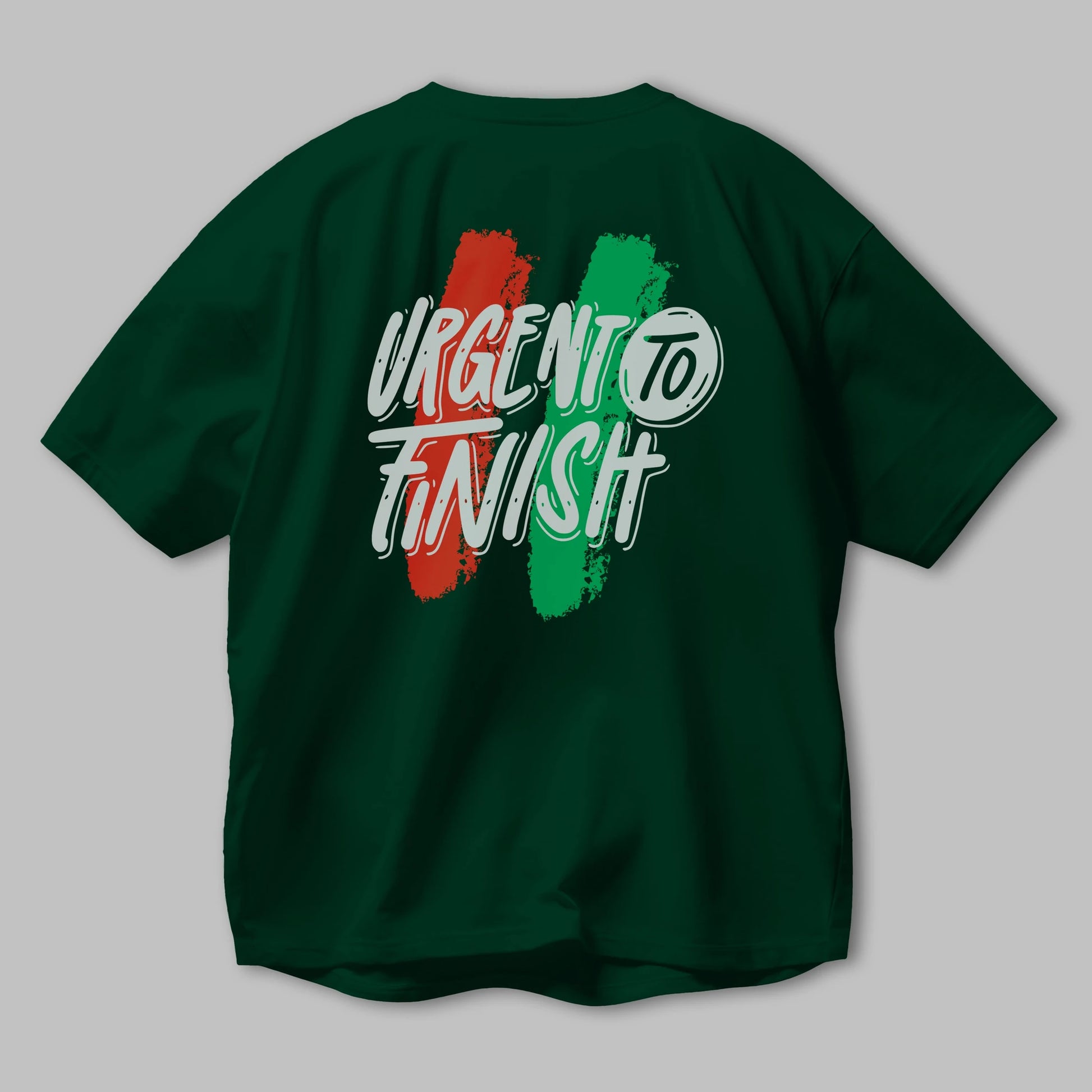 Urgent To Finish Arka Baskılı Oversize t-shirt Erkek Kadın Unisex
