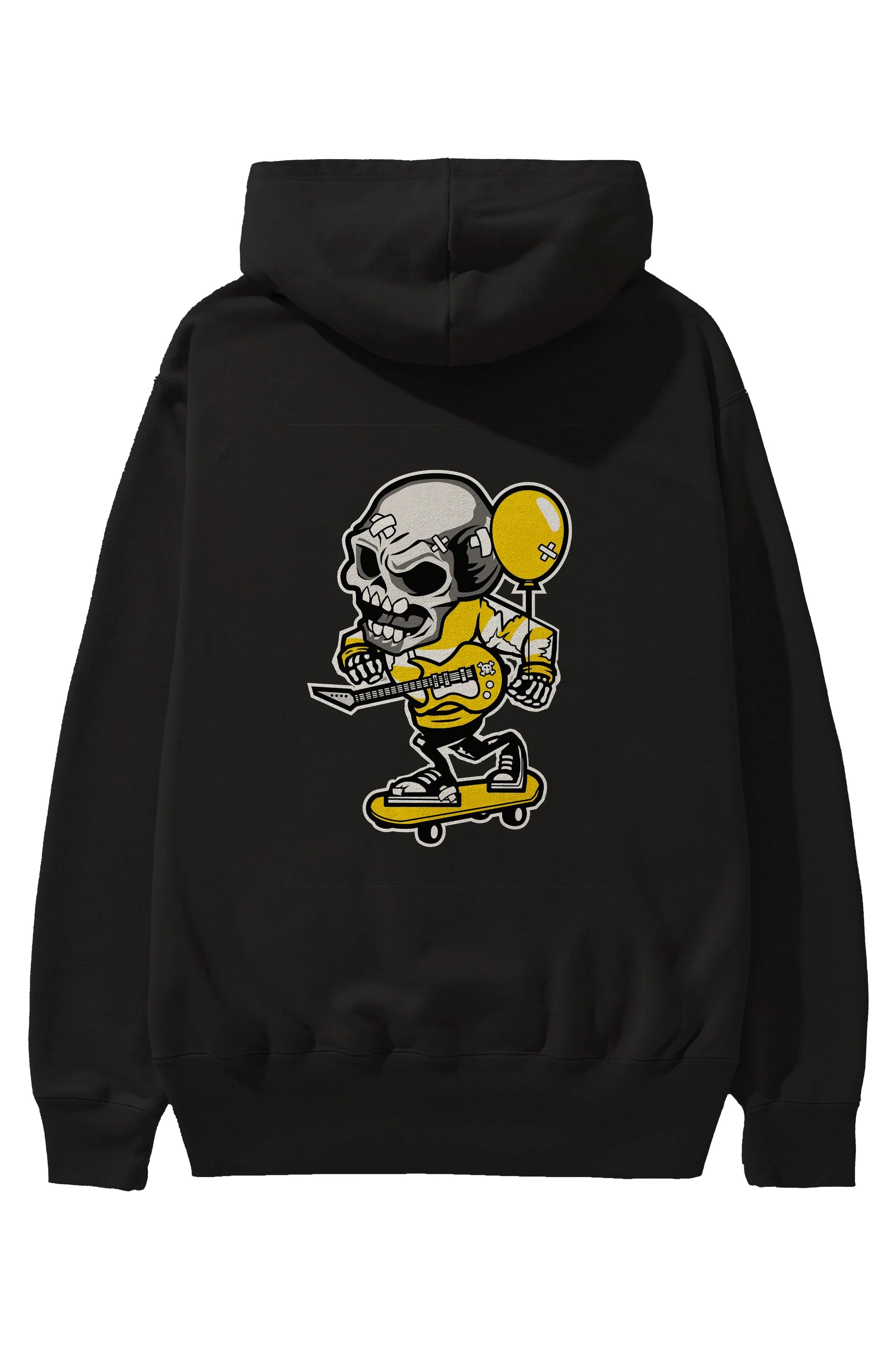 Skull Skater Arka Baskılı Hoodie Oversize Kapüşonlu Sweatshirt Erkek Kadın Unisex