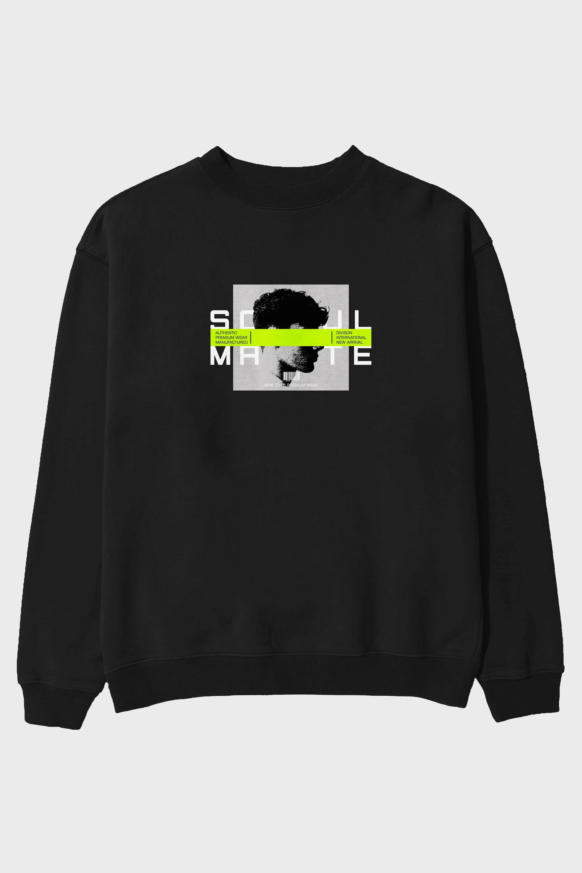 Soul Mate Ön Baskılı Oversize Sweatshirt Erkek Kadın Unisex