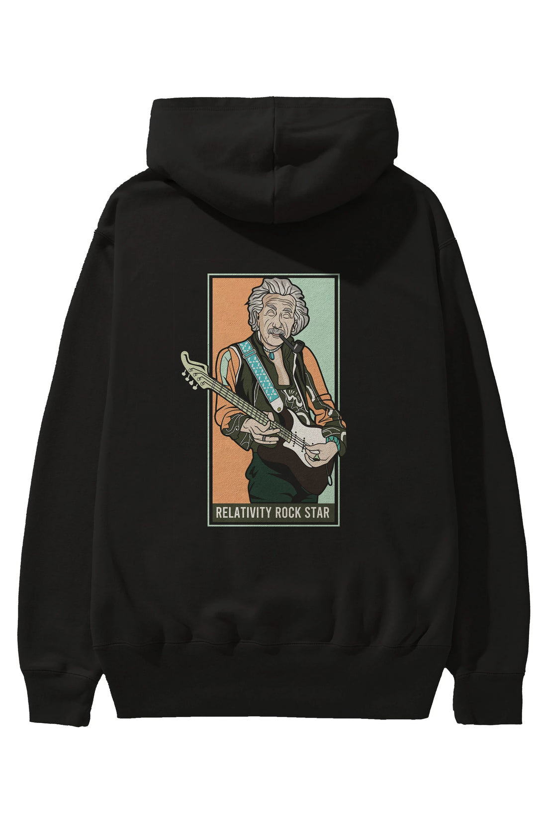 Jimmy Einstein Arka Baskılı Hoodie Oversize Kapüşonlu Sweatshirt Erkek Kadın Unisex