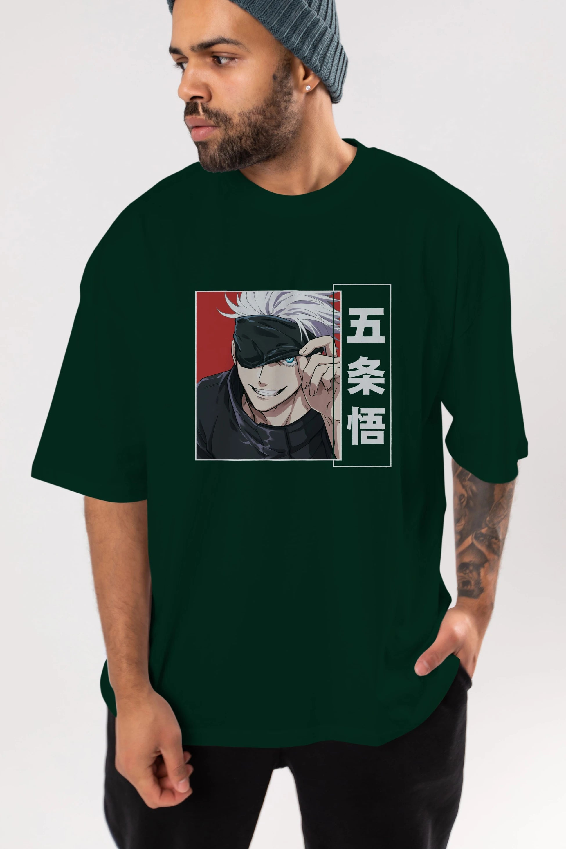 JUJUTSU KAISEN Anime Ön Baskılı Oversize t-shirt %100 pamuk Erkek Kadın Unisex