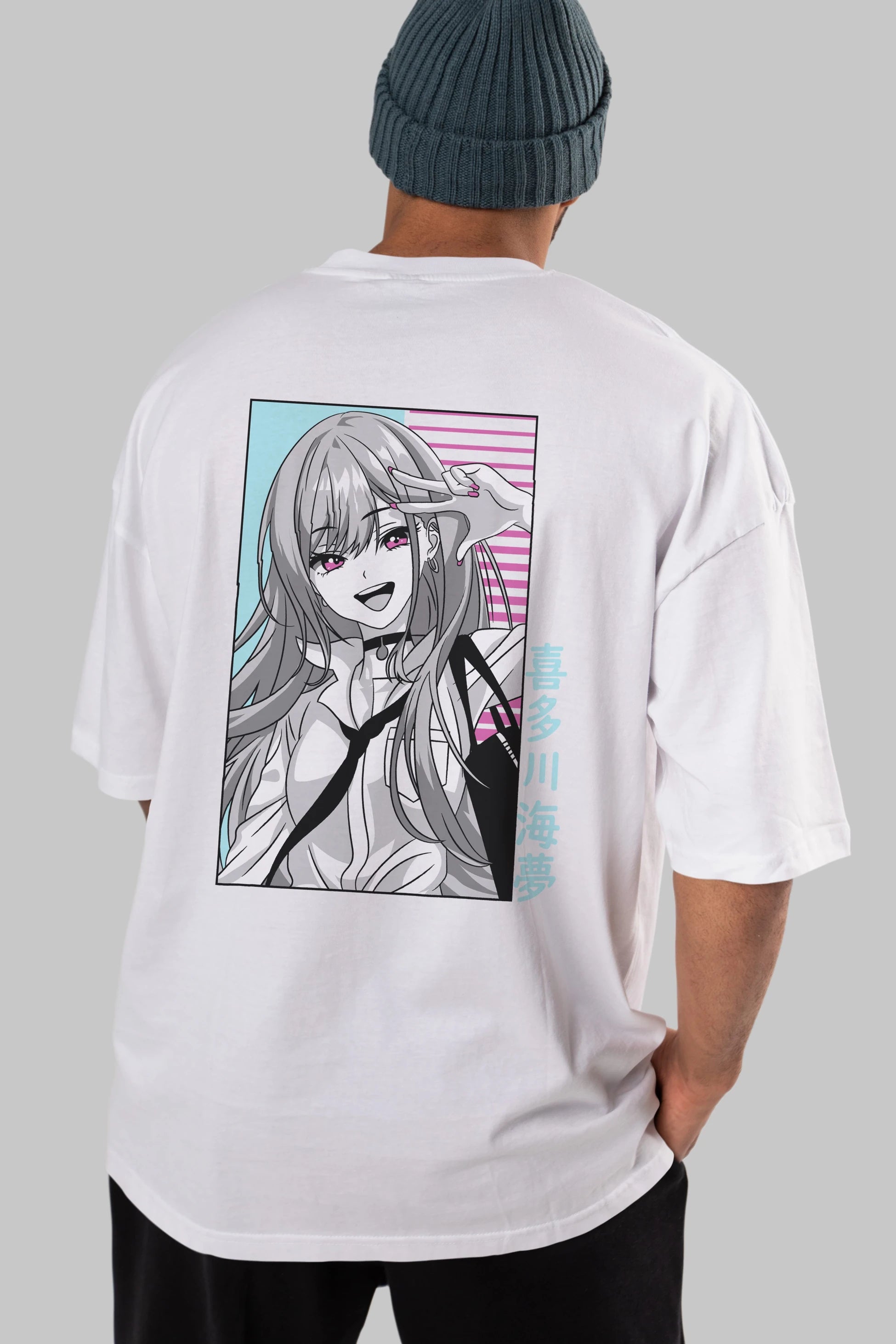 Marin Kitagawa 1 Anime Arka Baskılı Oversize t-shirt Erkek Kadın Unisex