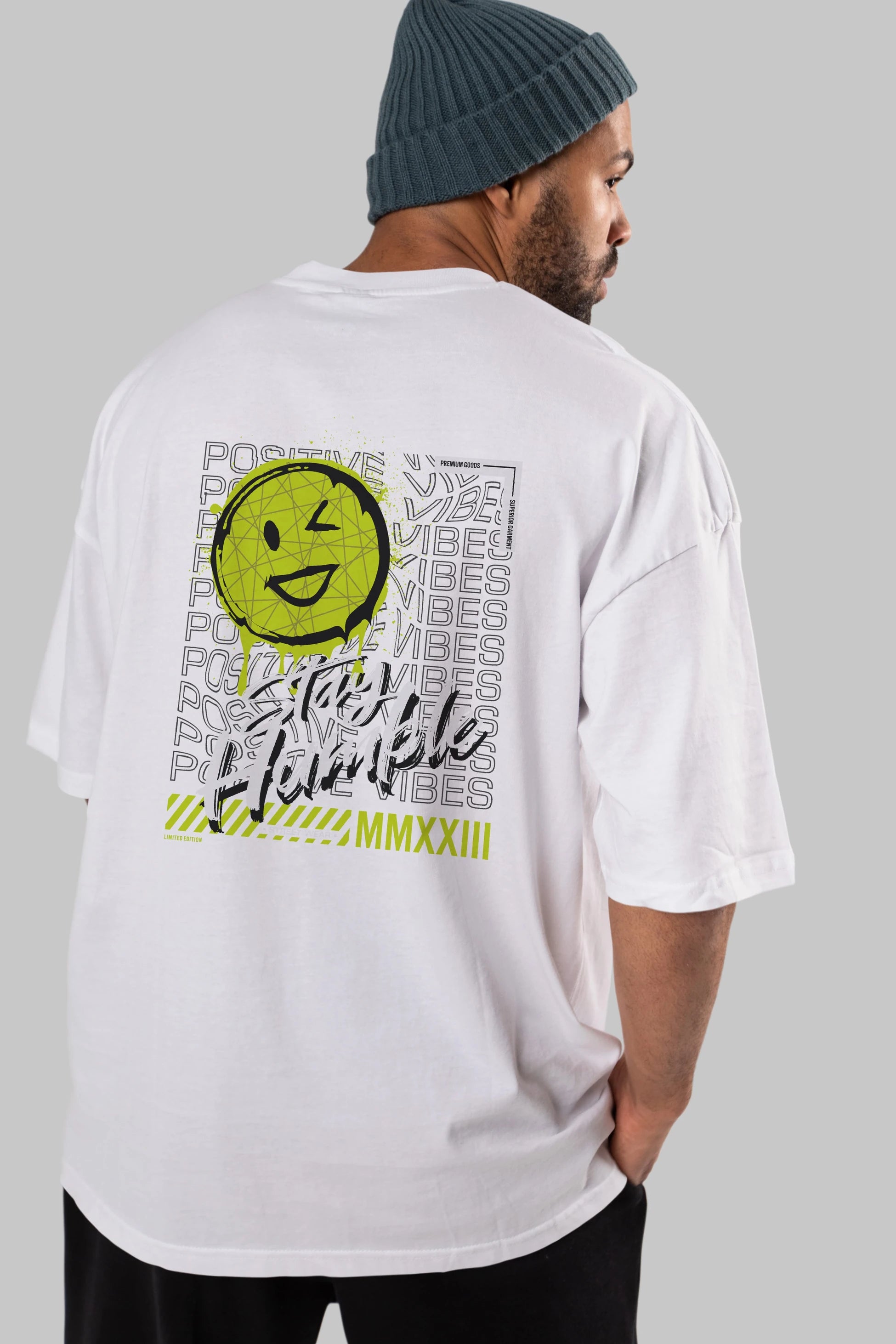 Stay Humble Arka Baskılı Oversize t-shirt Erkek Kadın Unisex