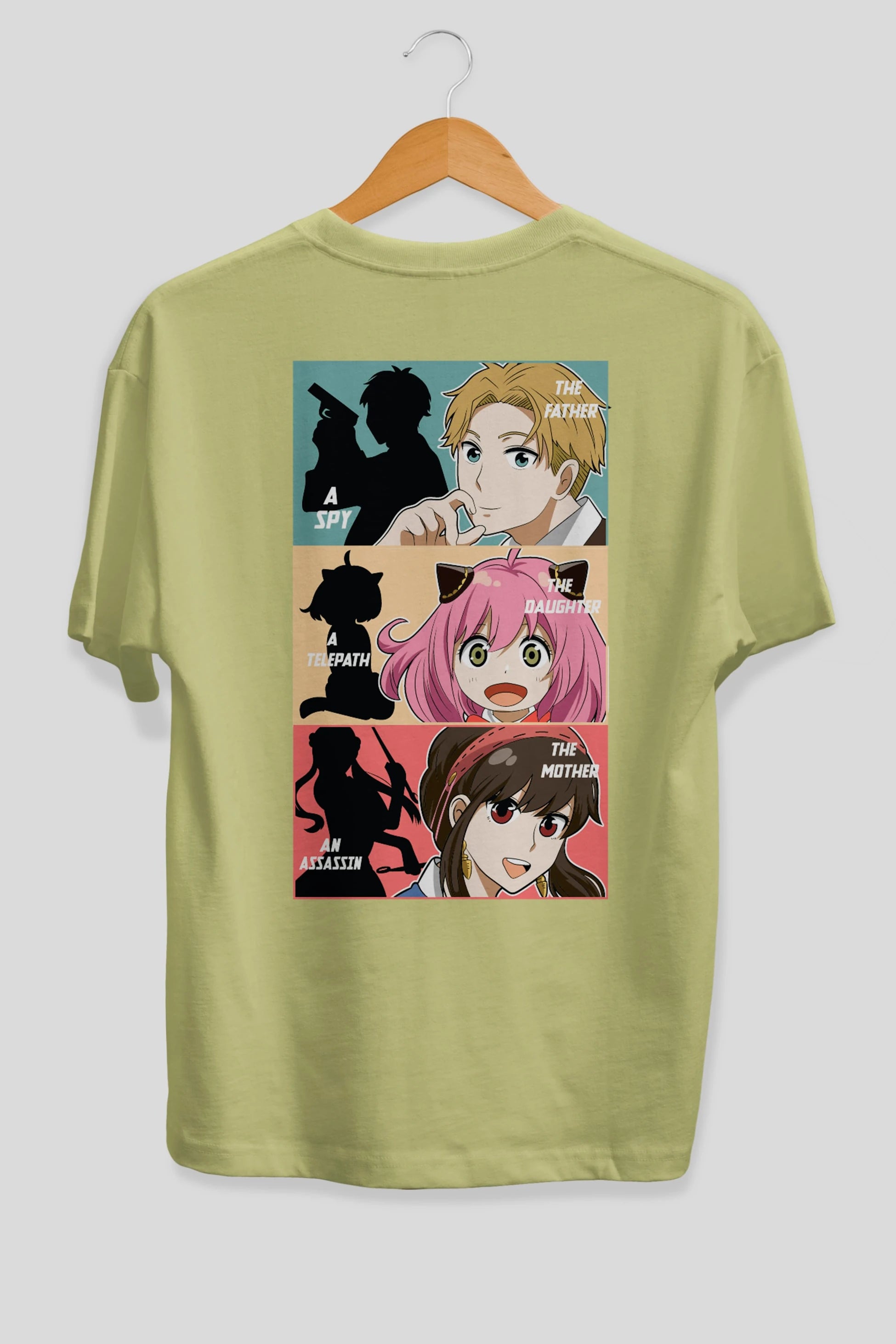 SPY X FAMILY Anime Arka Baskılı Oversize t-shirt Erkek Kadın Unisex