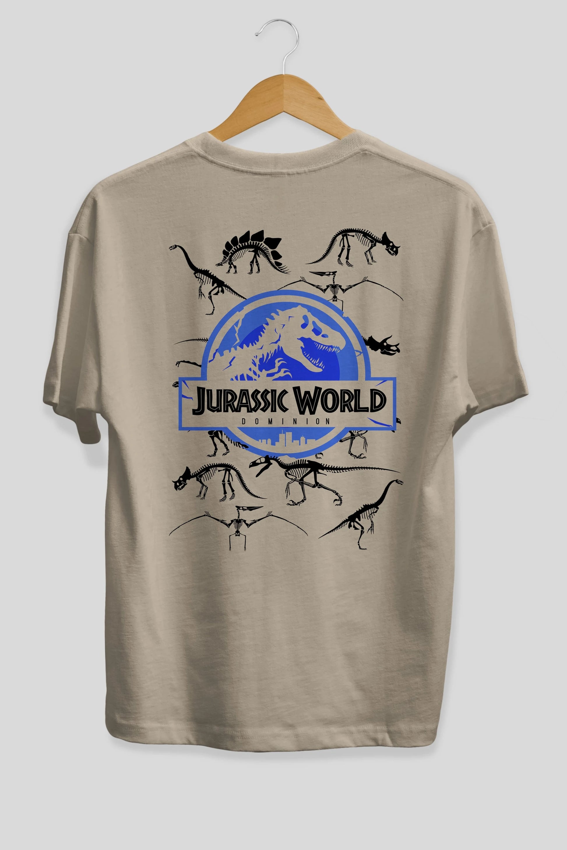 Jurassic Park (5) Arka Baskılı Oversize t-shirt Erkek Kadın Unisex %100 Pamuk Bisiklet Yaka tişort
