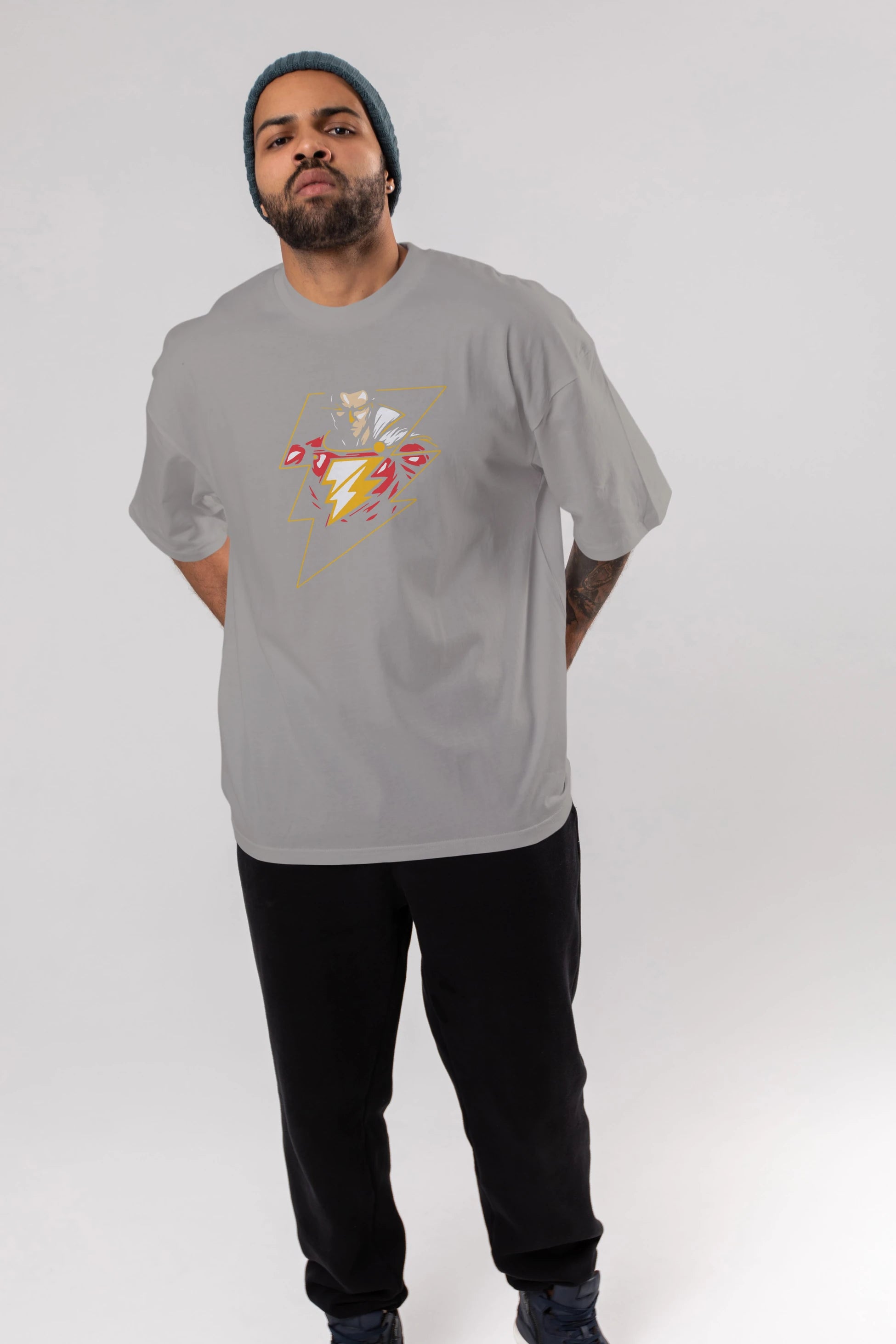 Flash Avengers (3) Ön Baskılı Oversize t-shirt Erkek Kadın Unisex %100 Pamuk Bisiklet Yaka tişort